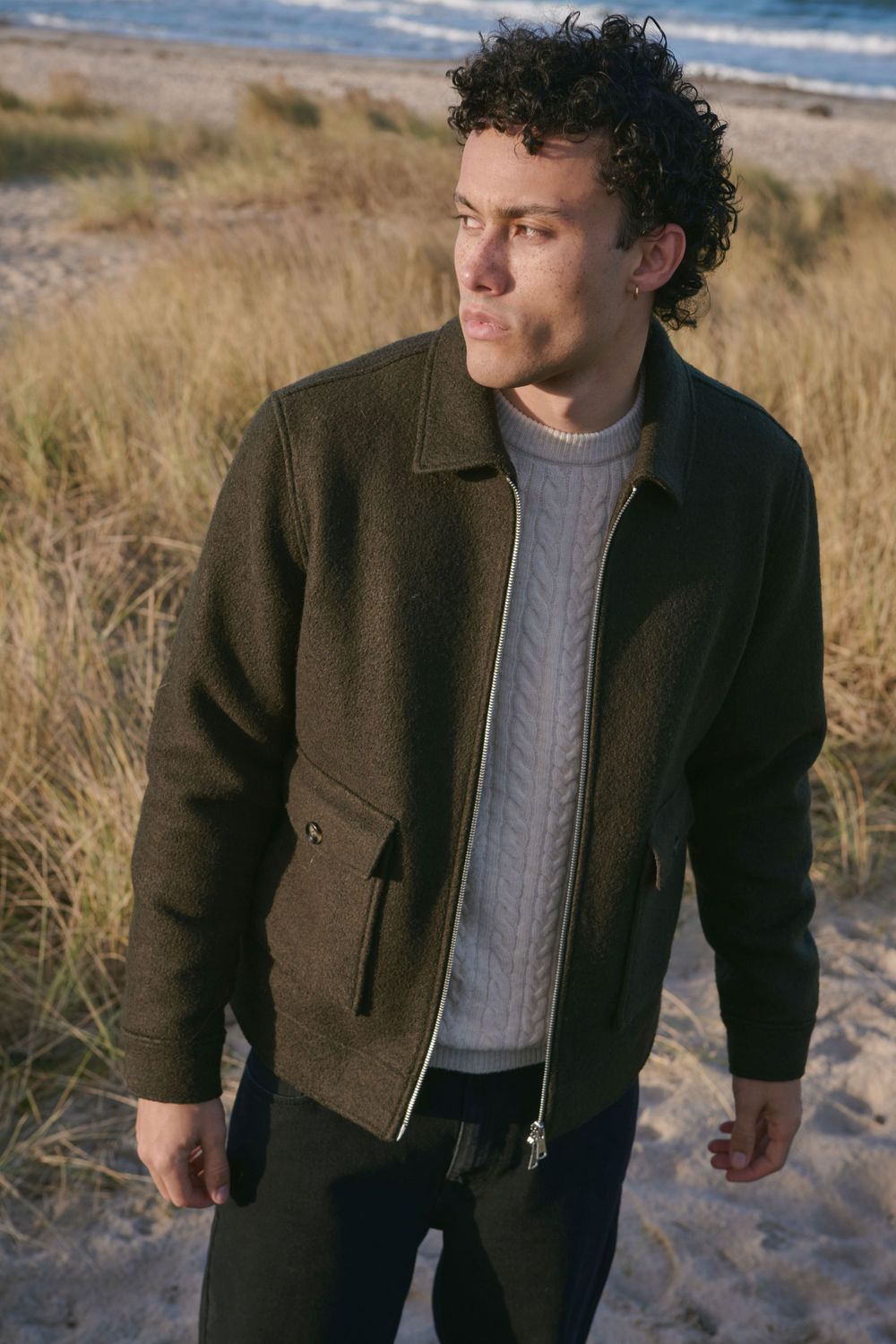 Urban Pioneers Male Merrick Wool Jacket JACKET OLIVE