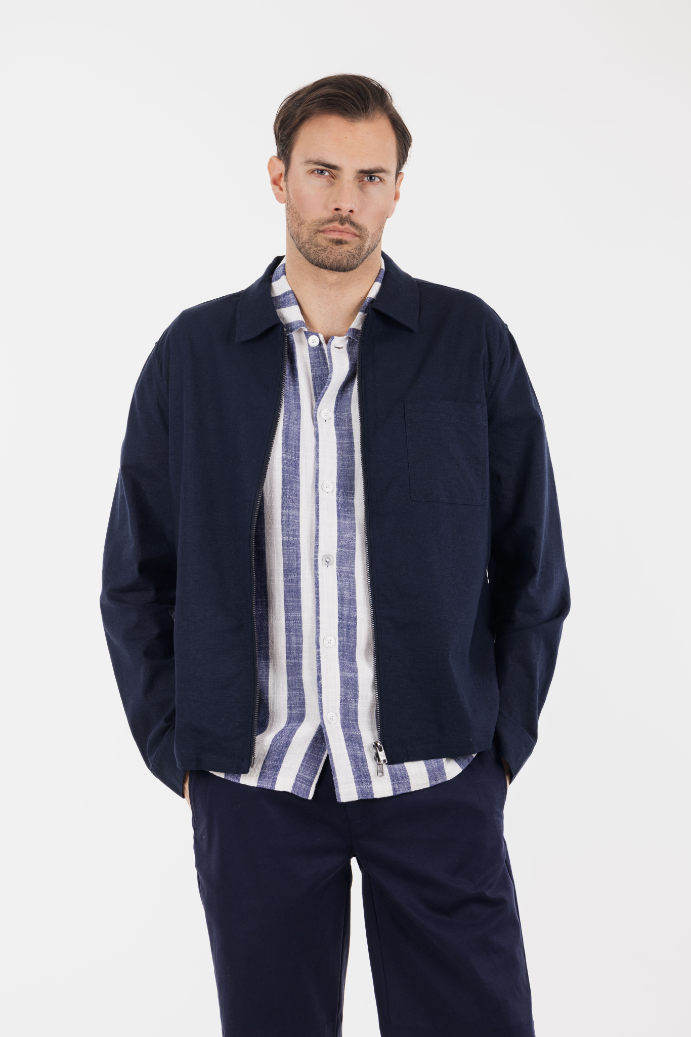 Urban Pioneers Male Meskar Overshirt SHIRT NAVY