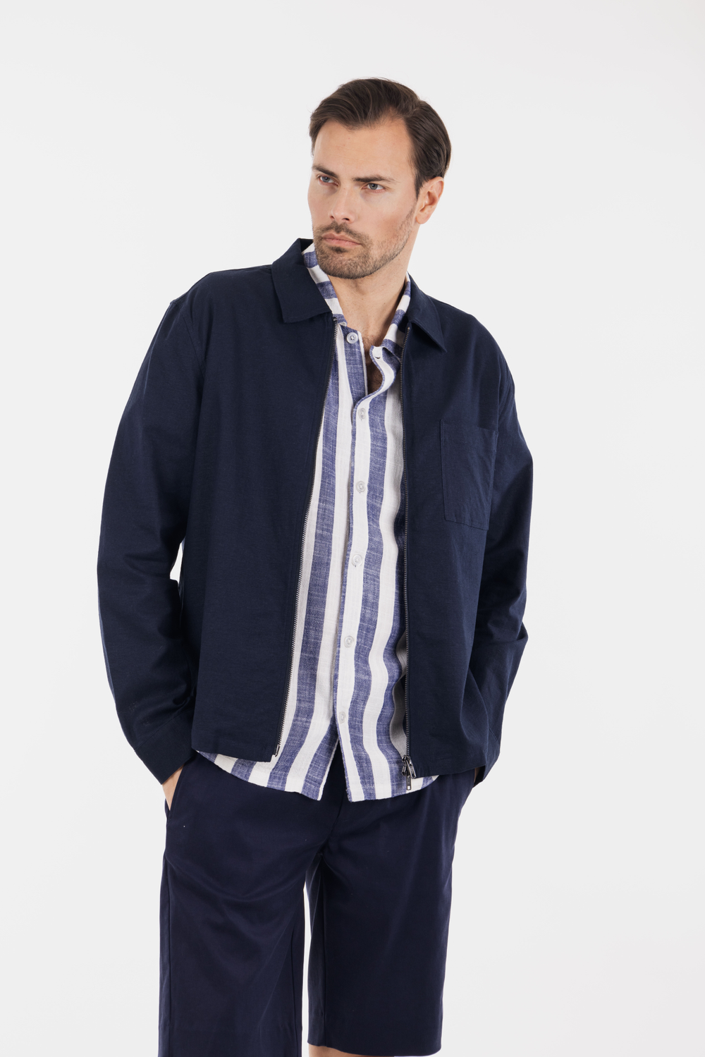 Urban Pioneers Male Meskar Overshirt SHIRT NAVY