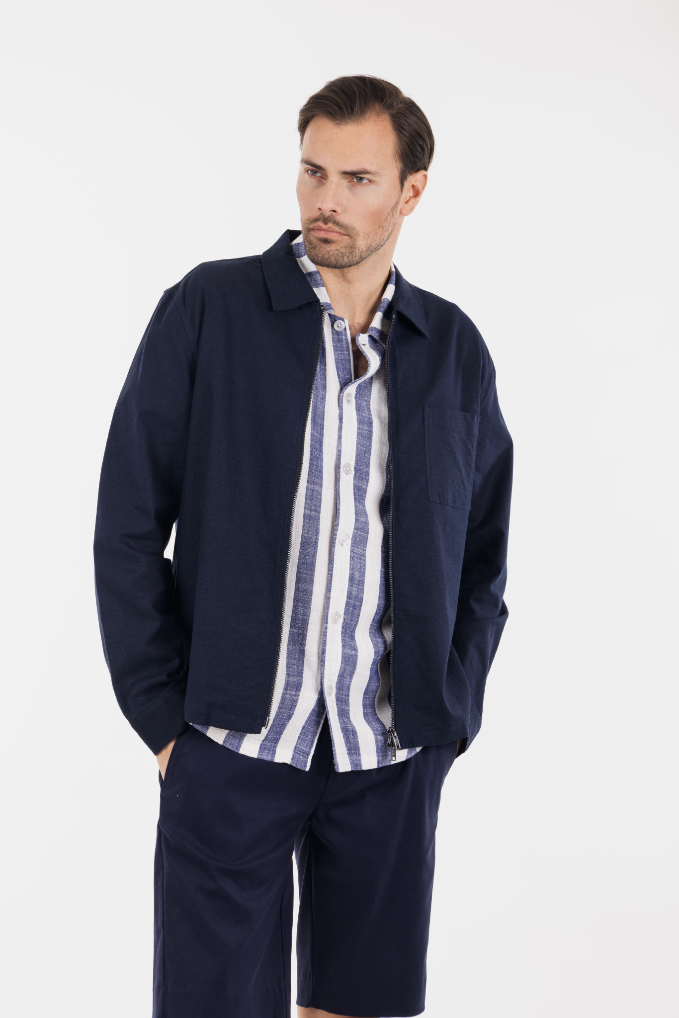 Urban Pioneers Male Meskar Overshirt SHIRT NAVY