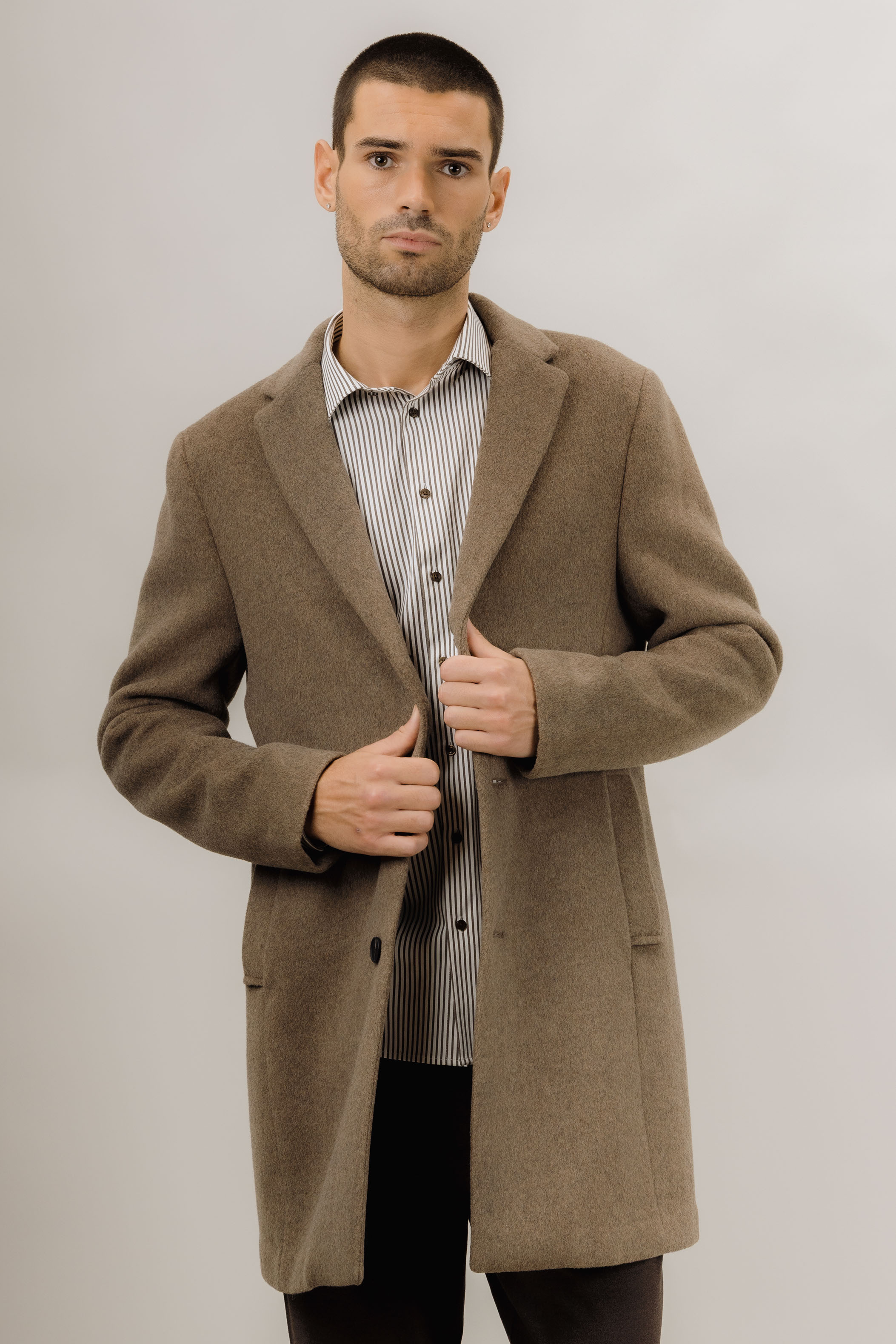 Urban Pioneers Male Miles Wool COAT DARK SAND
