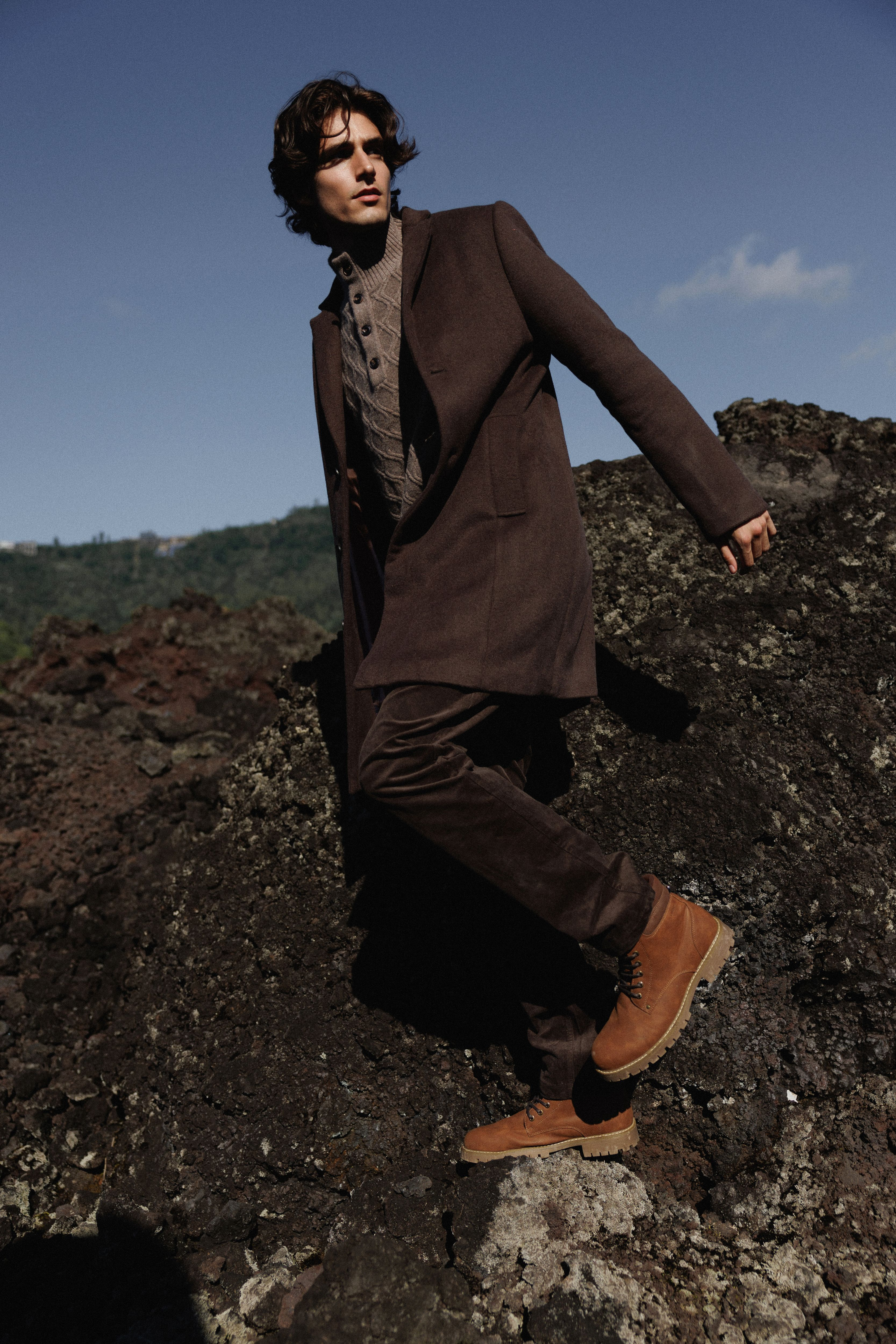Urban Pioneers Male Miles Wool Coat COAT DARK BROWN