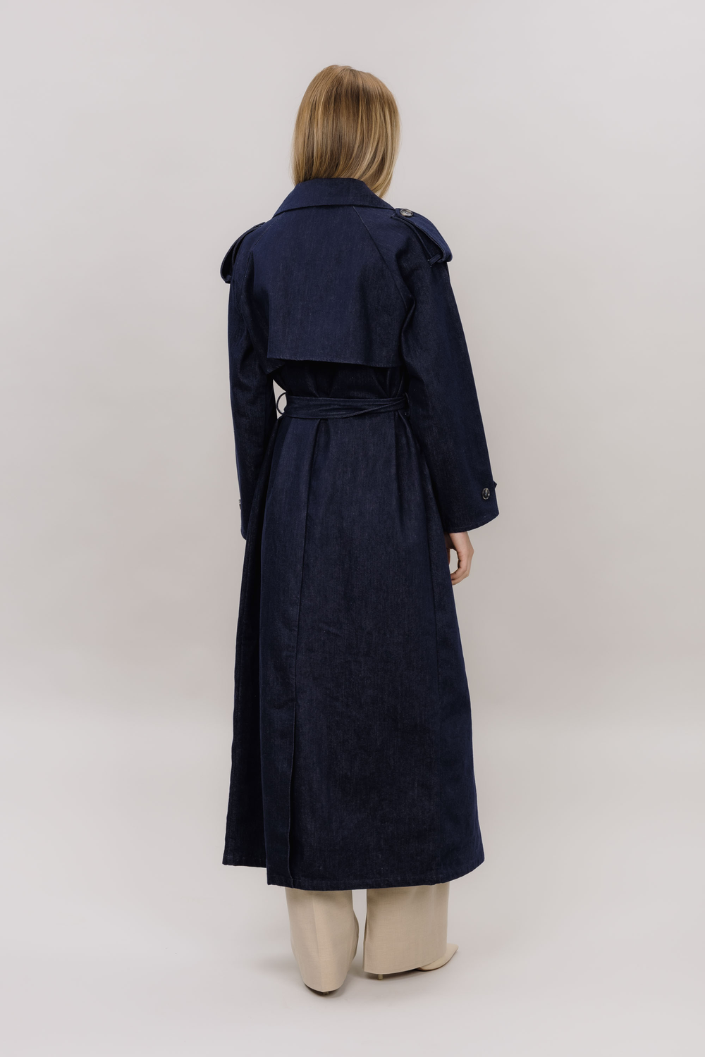 Urban Pioneers Female Miley Trenchcoat COAT DARK NAVY DENIM