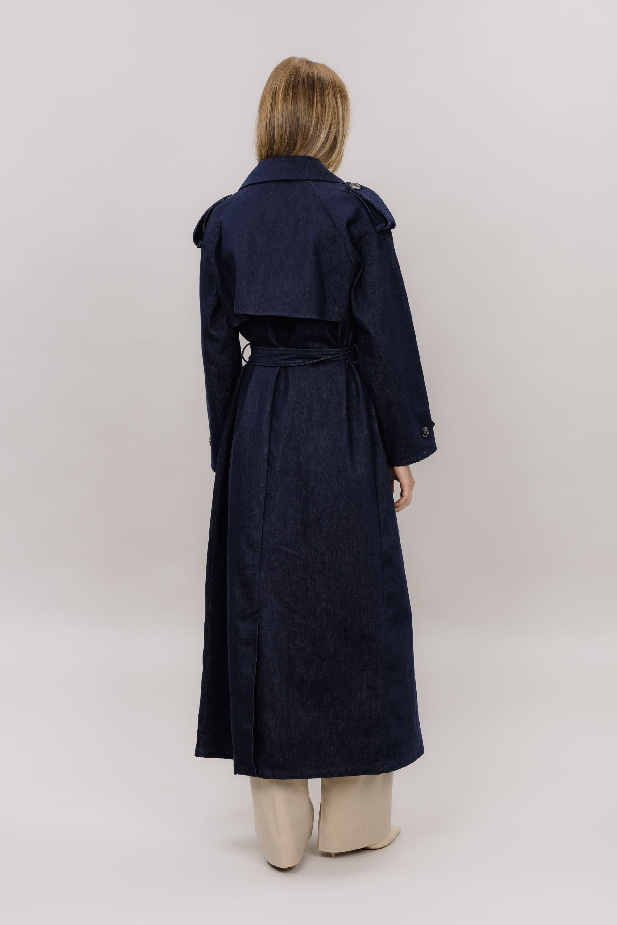 Urban Pioneers Female Miley Trenchcoat COAT DARK NAVY DENIM