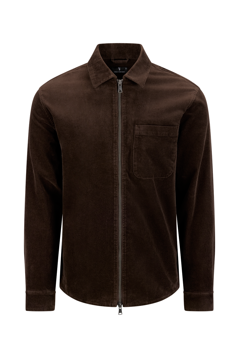 Urban Pioneers Male Nando Zip Shirt OVERSHIRT CHOCOLATE BROWN