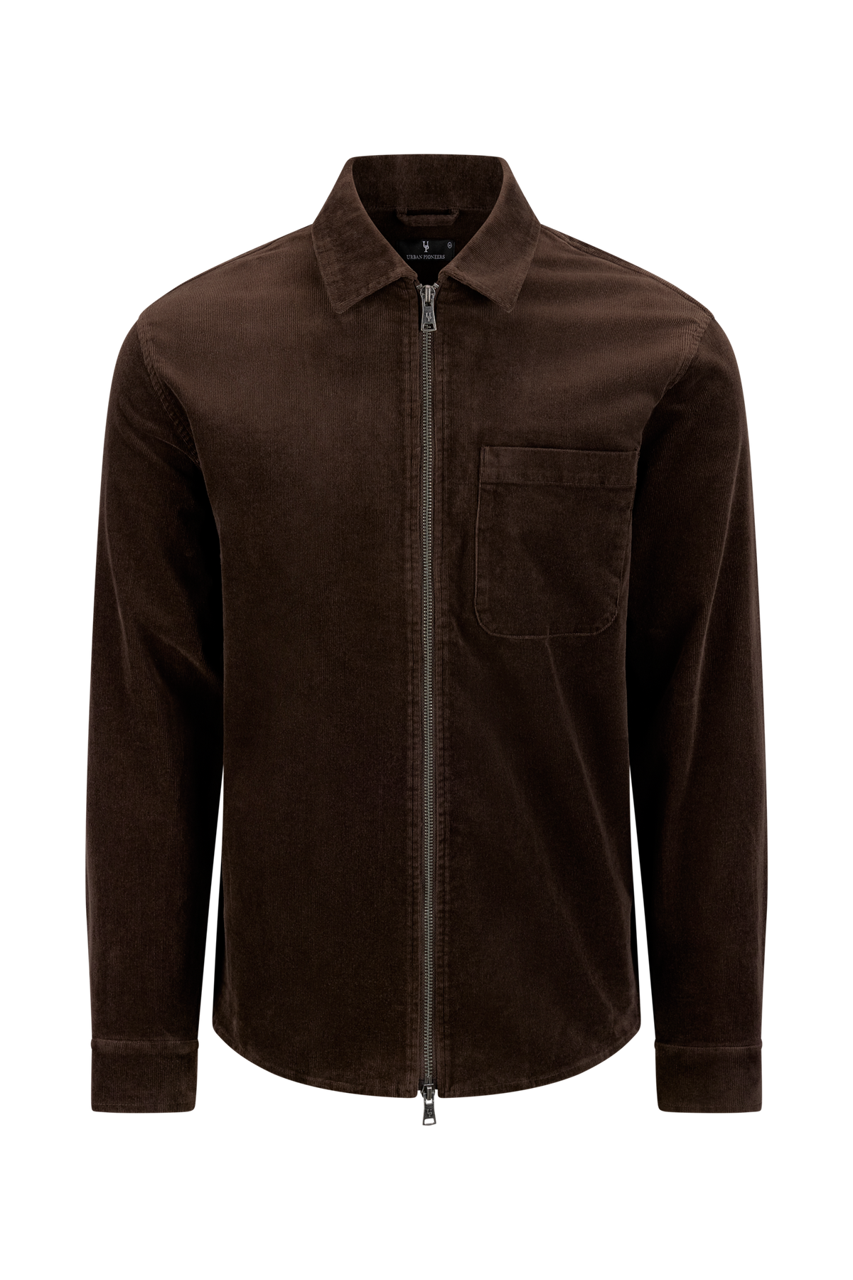 Urban Pioneers Male Nando Zip Shirt OVERSHIRT CHOCOLATE BROWN