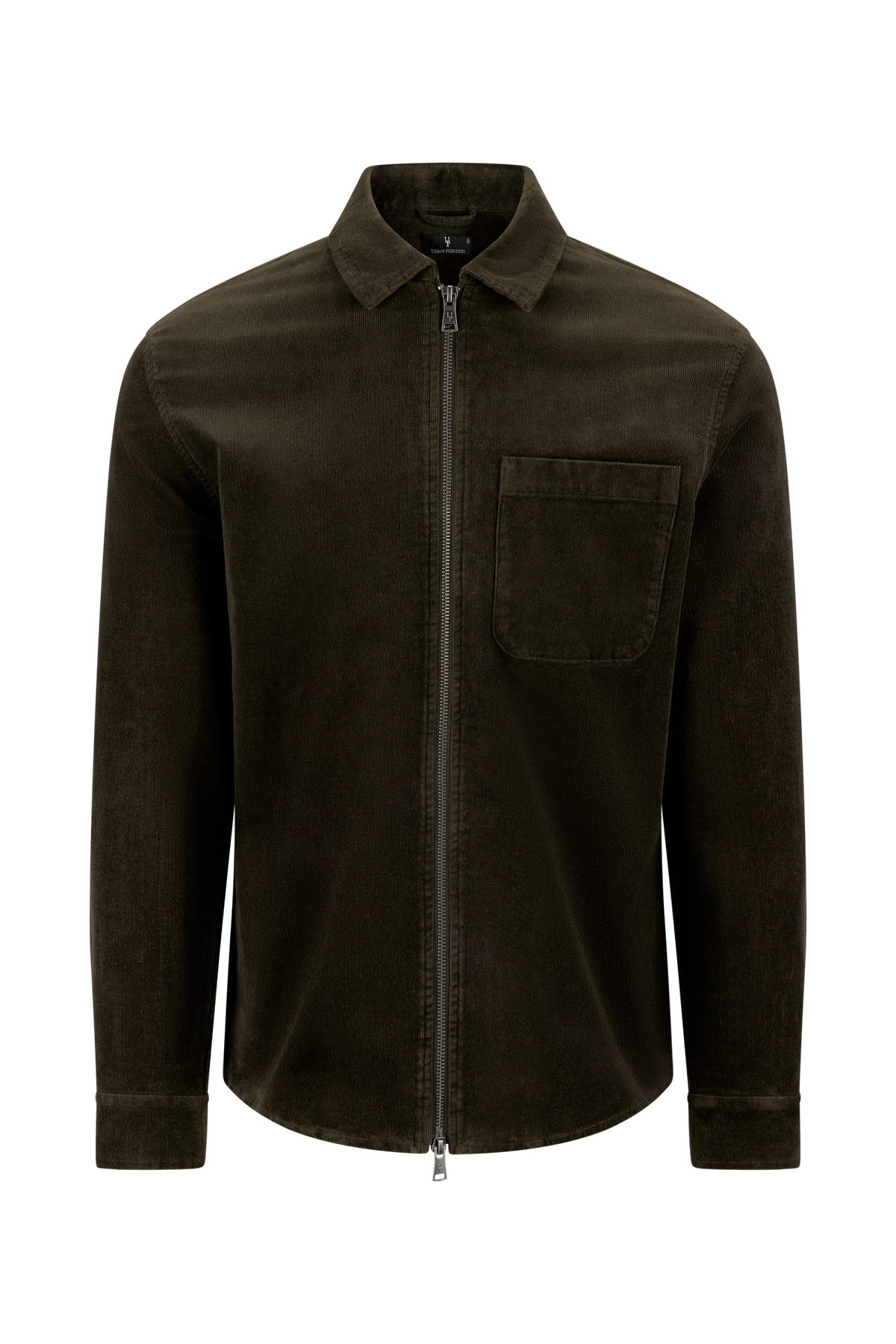 Urban Pioneers Male Nando Zip Shirt OVERSHIRT DARK OLIVE