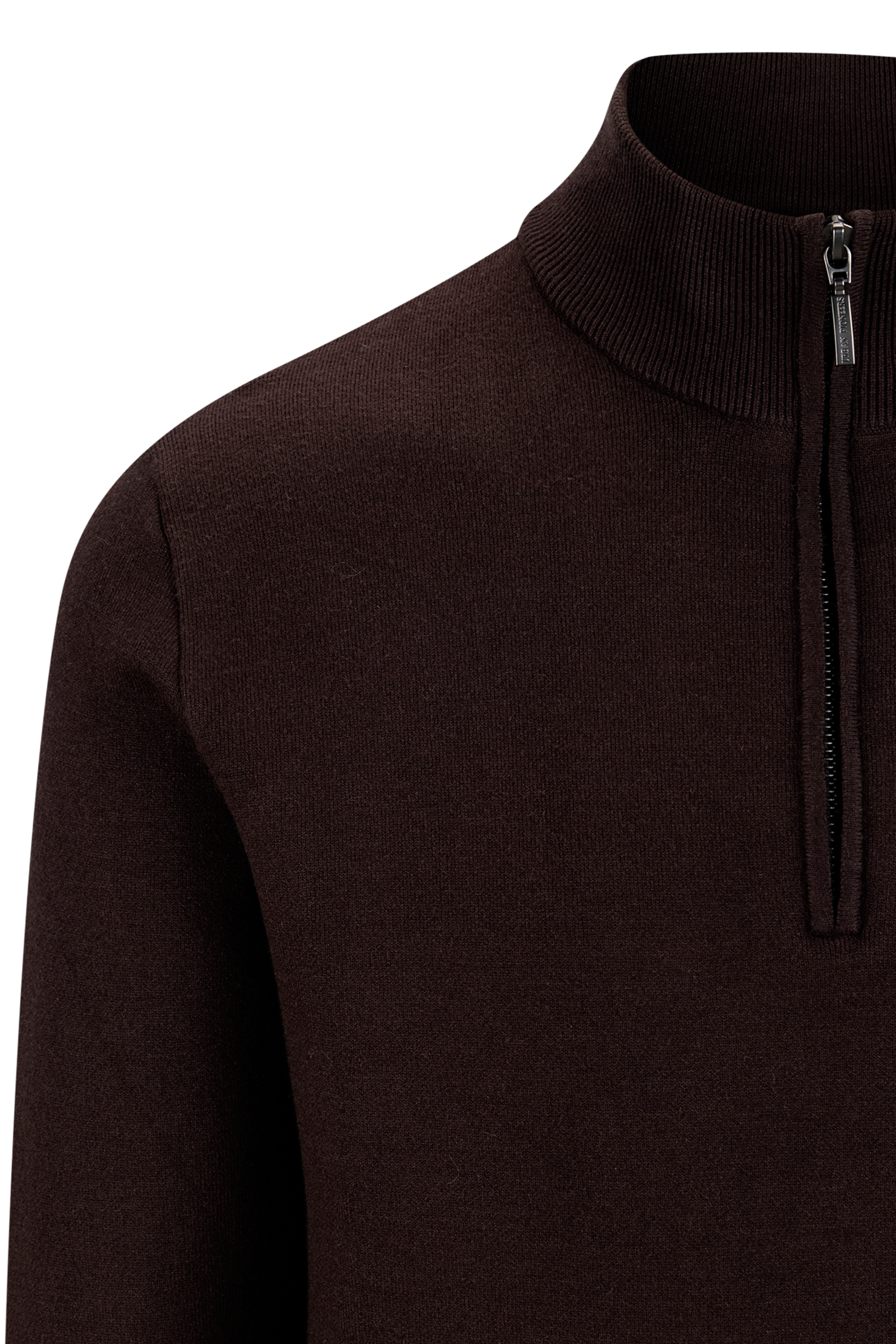 Urban Pioneers Male Nathan Half-zip SWEATER CHOCOLATE BROWN