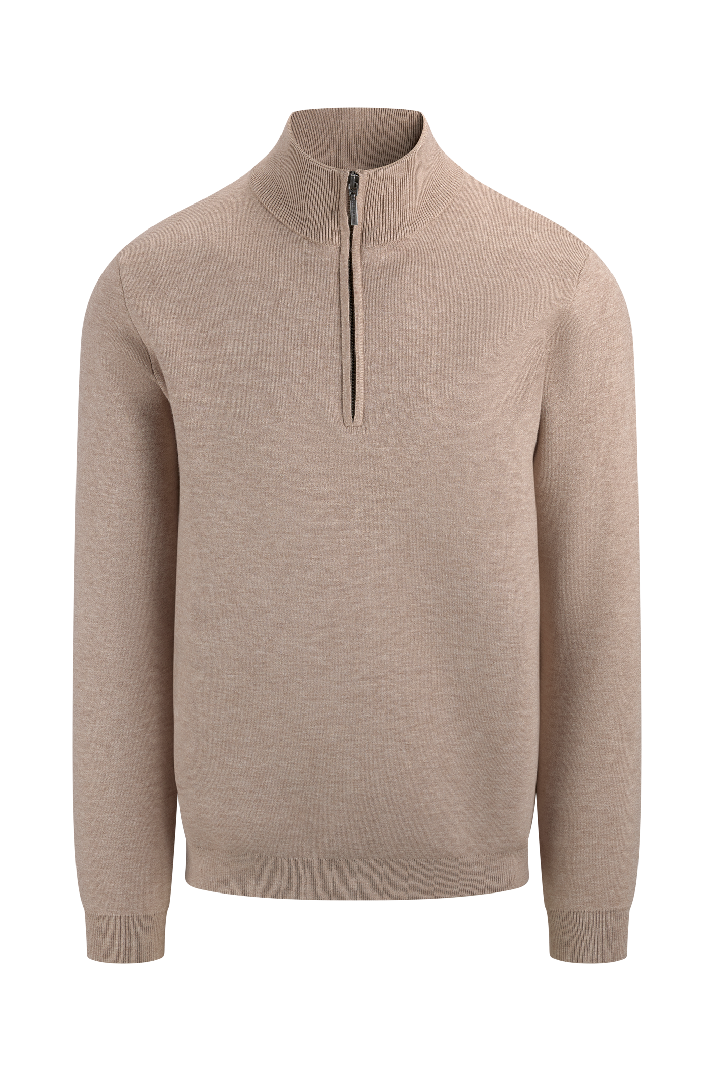 Urban Pioneers Male Nathan Half-zip SWEATER LIGHT SAND