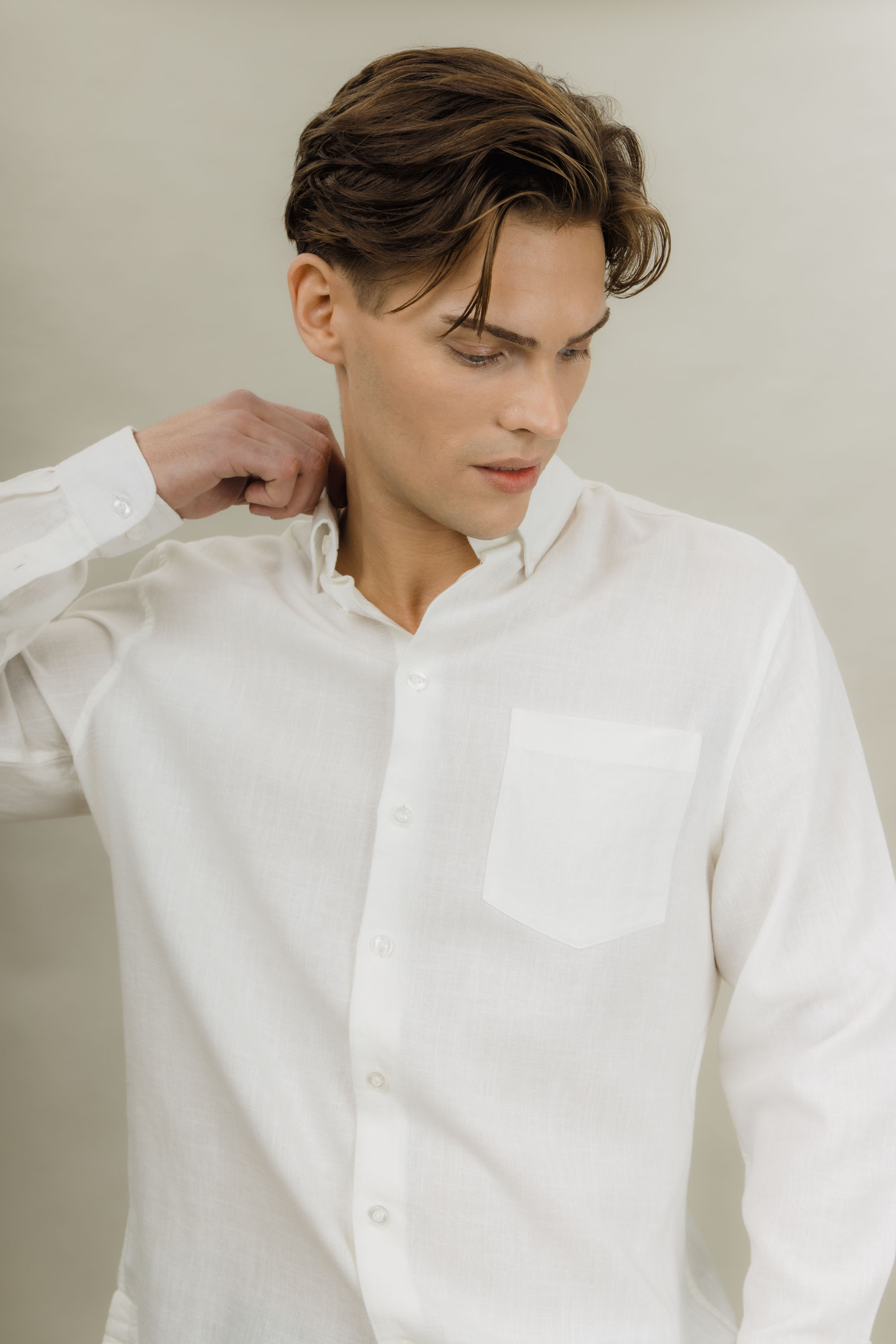 Urban Pioneers Male Nico LS Shirt SHIRT WHITE