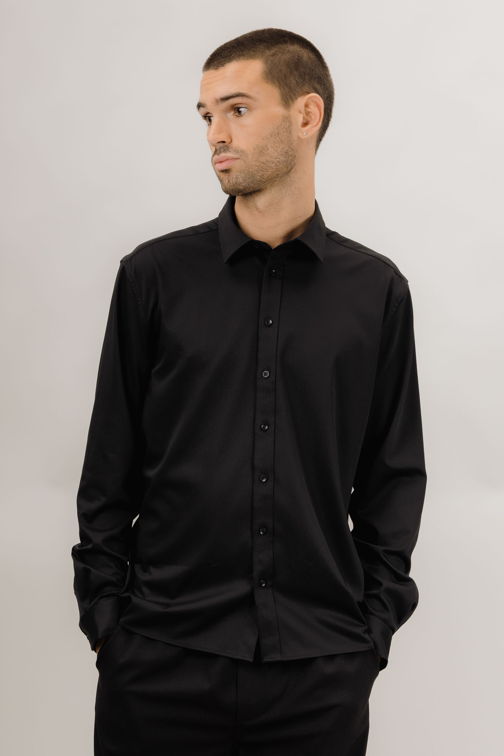 Urban Pioneers Male Nigel LS Shirt SHIRT BLACK
