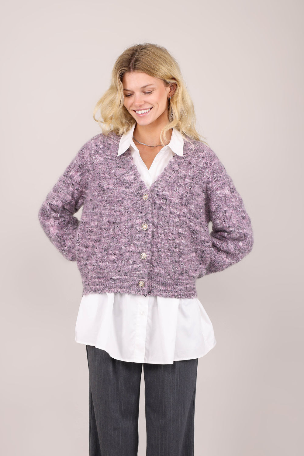 Urban Pioneers Female Nikita Cardigan CARDIGAN PURPLE MULTI