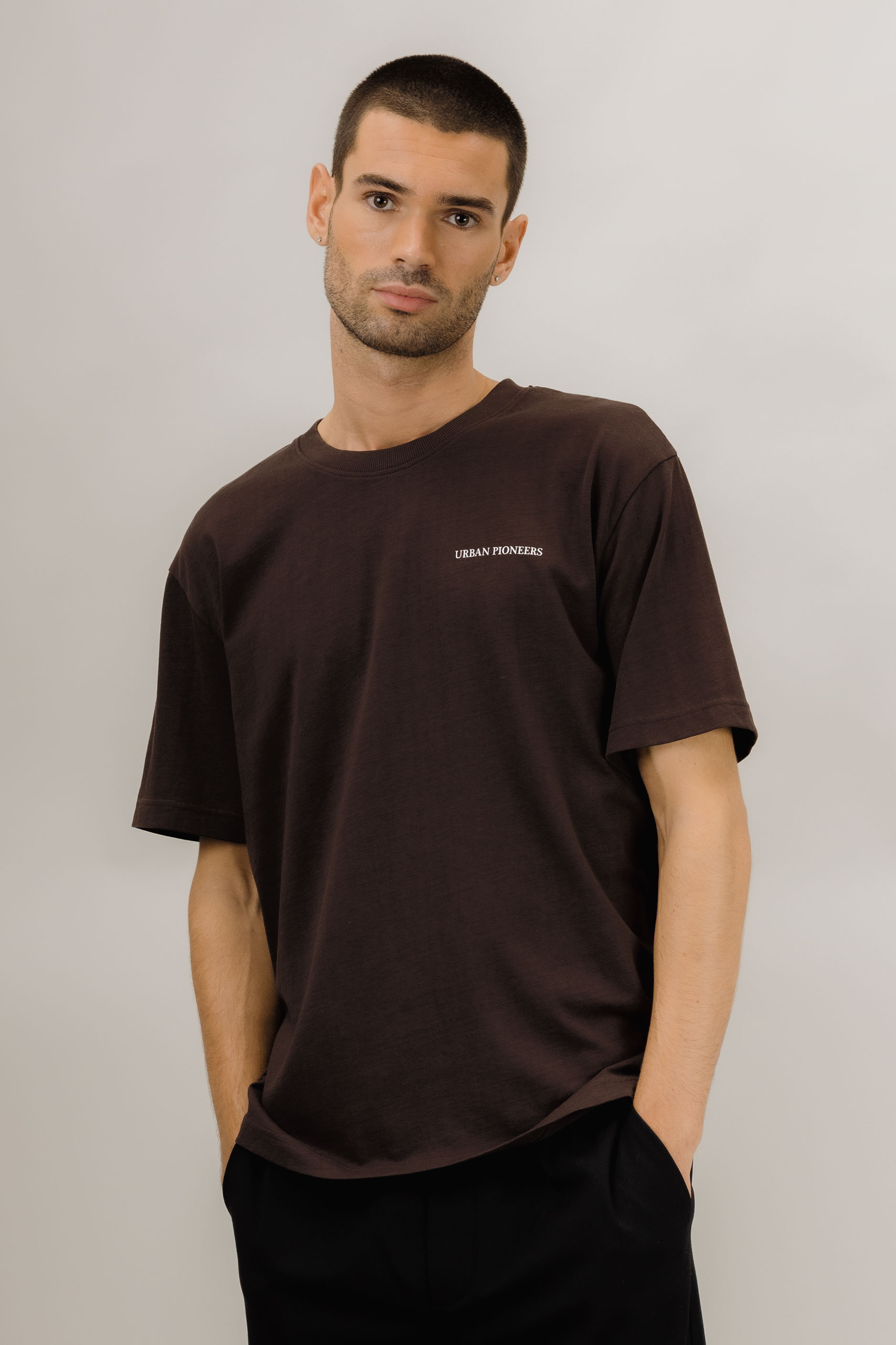 Urban Pioneers Male Northern Tee T-SHIRT BROWN FOX