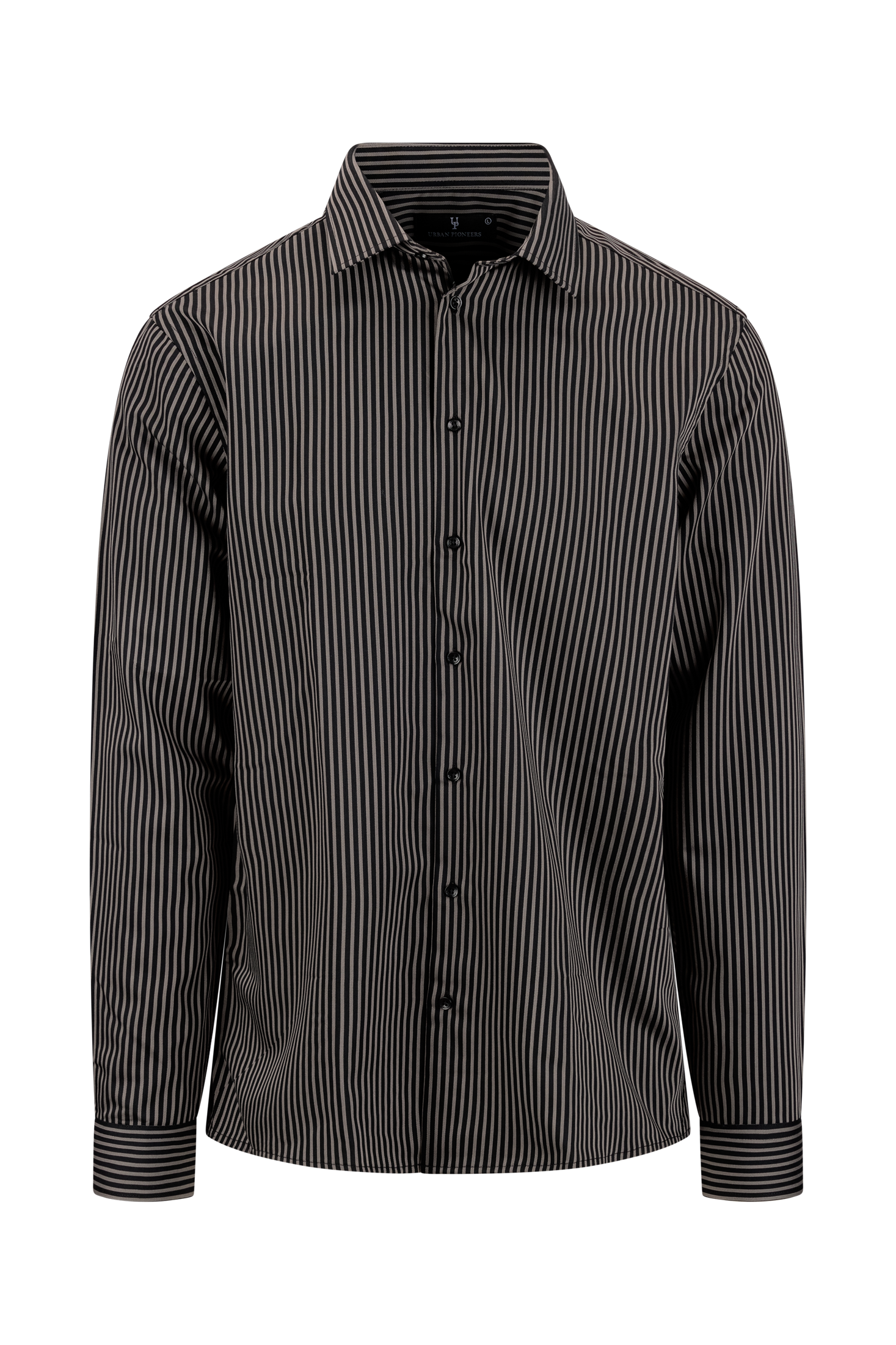 Urban Pioneers Male Obazi Shirt LS SHIRT BLACK/SILVER MINK