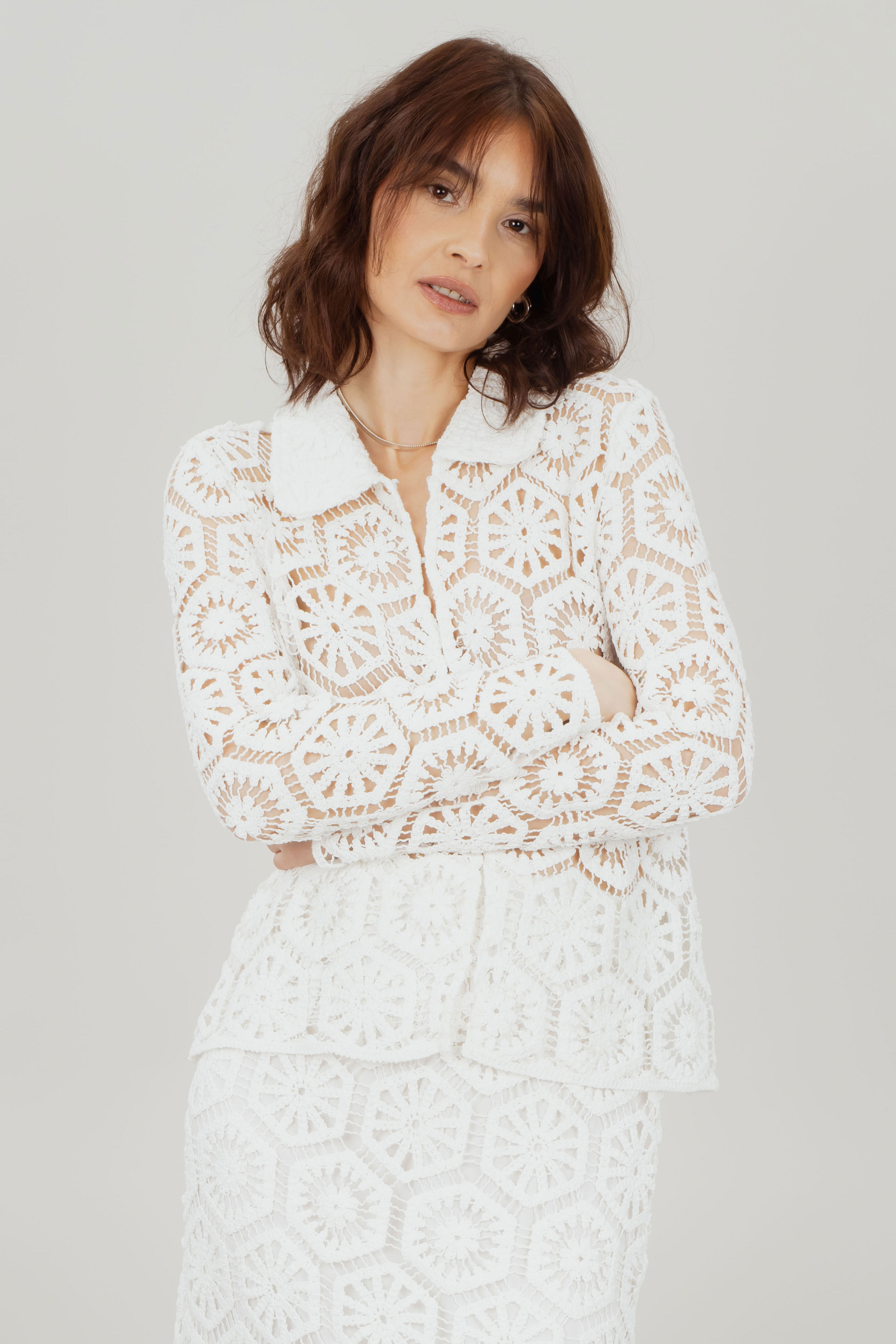 Urban Pioneers Female Olena LS BLOUSE WHITE