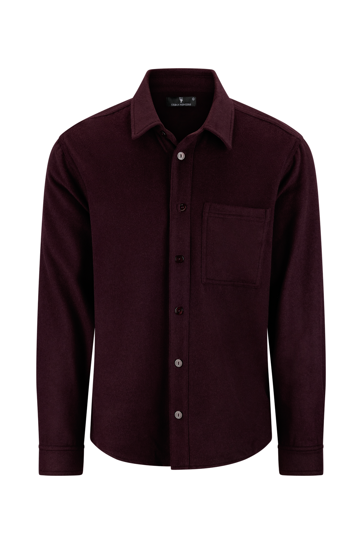 Urban Pioneers Male Orazio Wool Shirt SHIRT DARK BURGUNDY