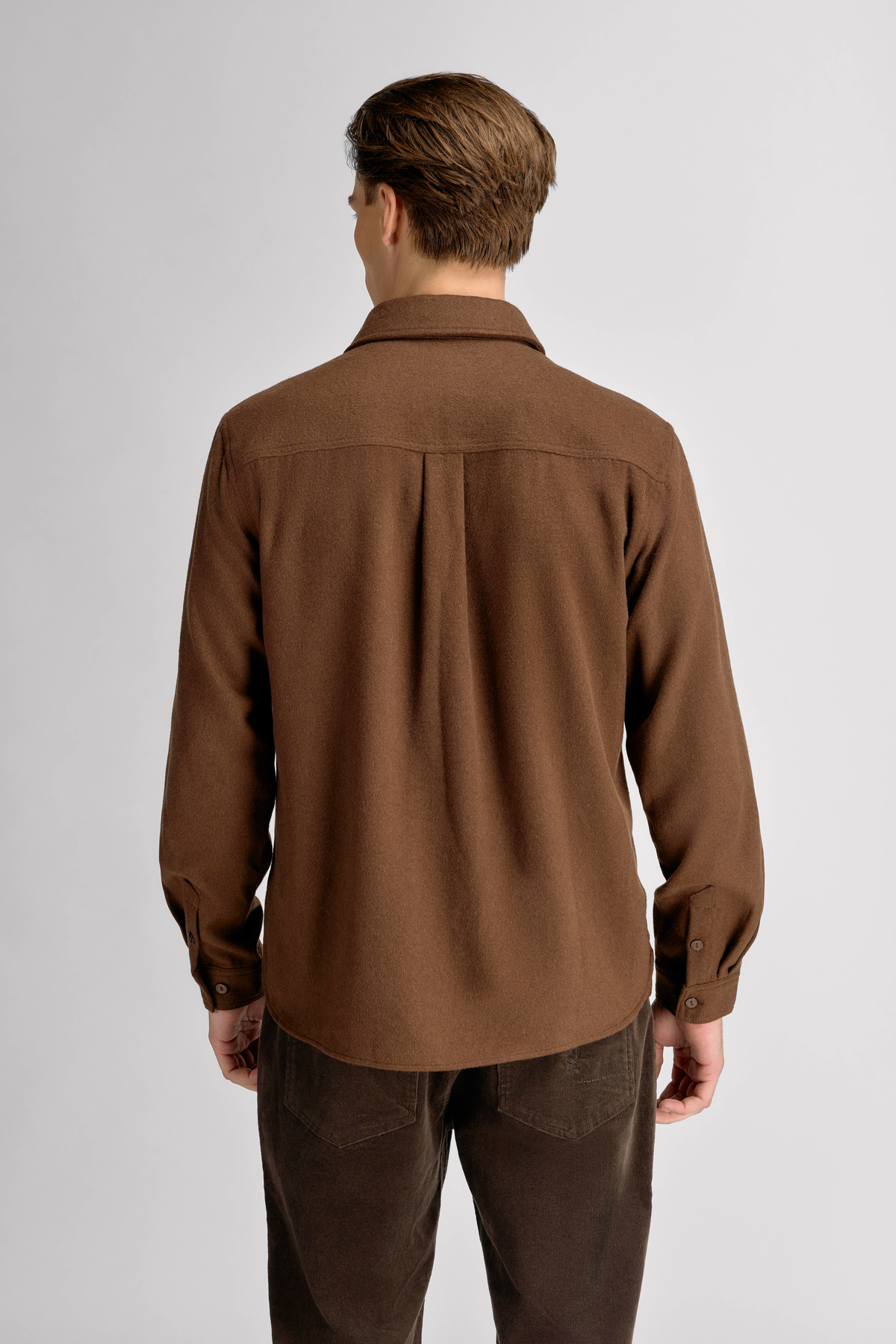 Urban Pioneers Male Orazio Wool Shirt SHIRT DARK TOFFEE