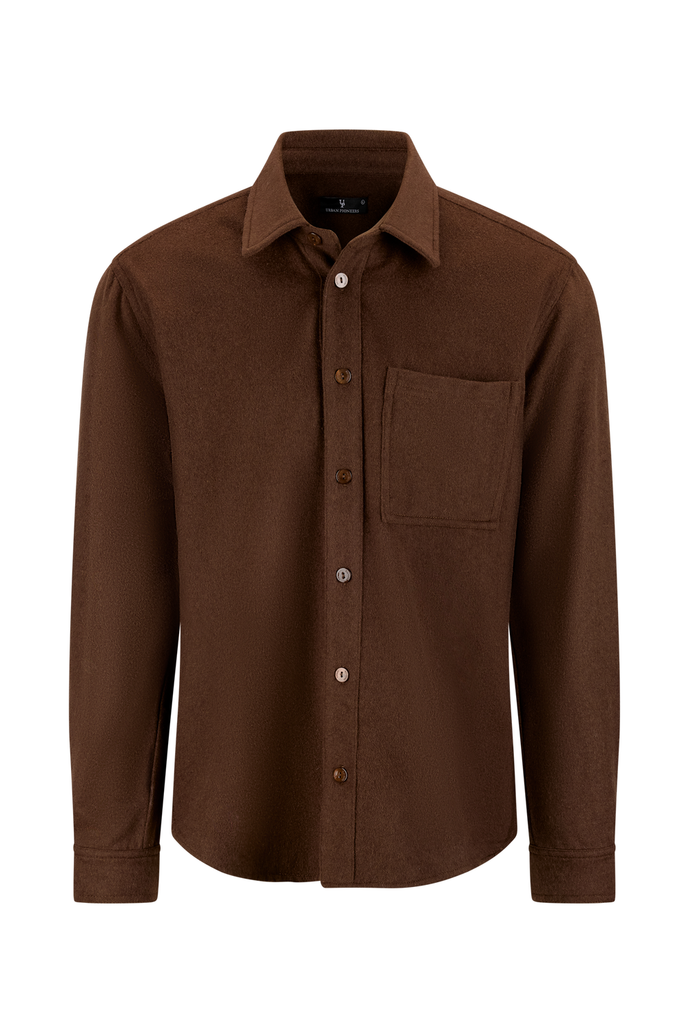 Urban Pioneers Male Orazio Wool Shirt SHIRT DARK TOFFEE