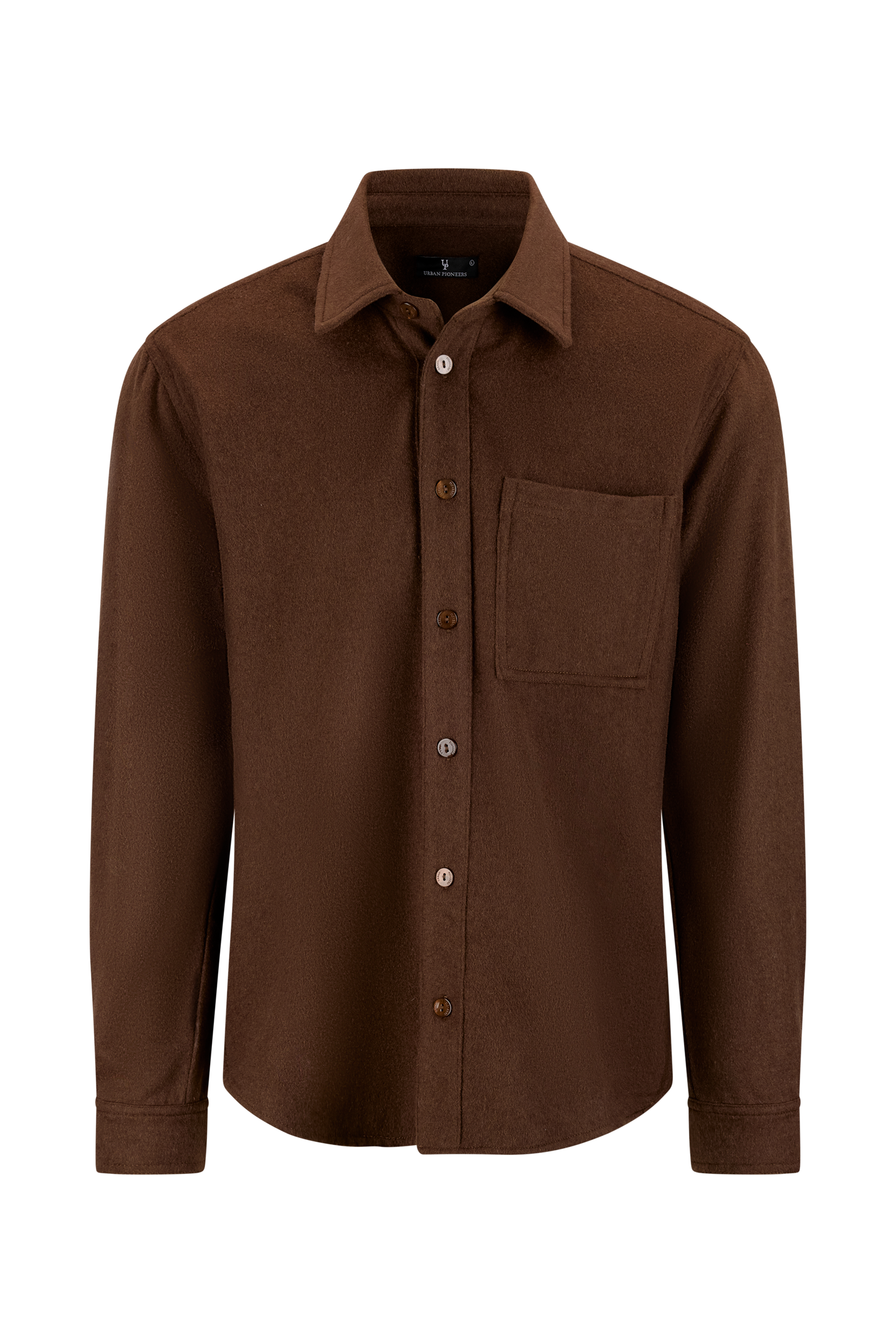 Urban Pioneers Male Orazio Wool Shirt SHIRT DARK TOFFEE