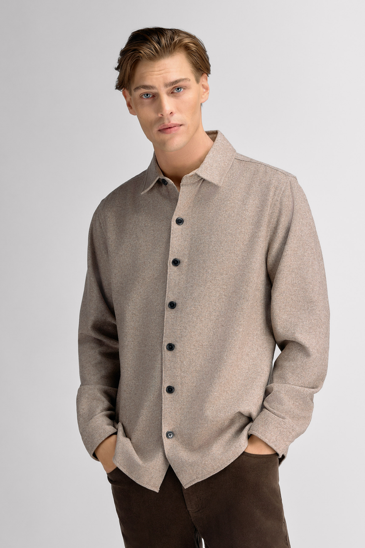 Urban Pioneers Male Oskar Wool Shirt SHIRT SAND