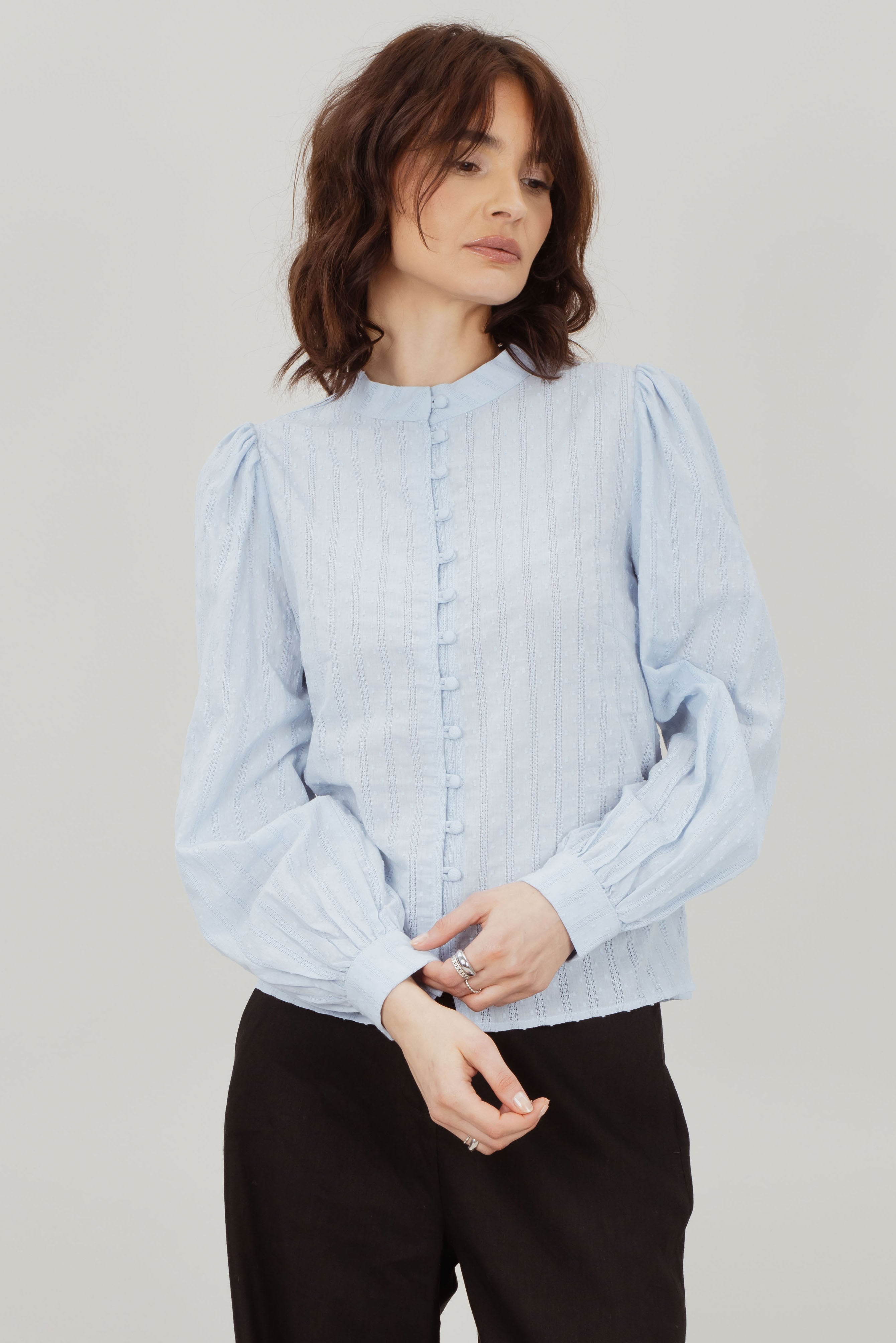 Urban Pioneers Female Otilie LS BLOUSE LIGHT BLUE