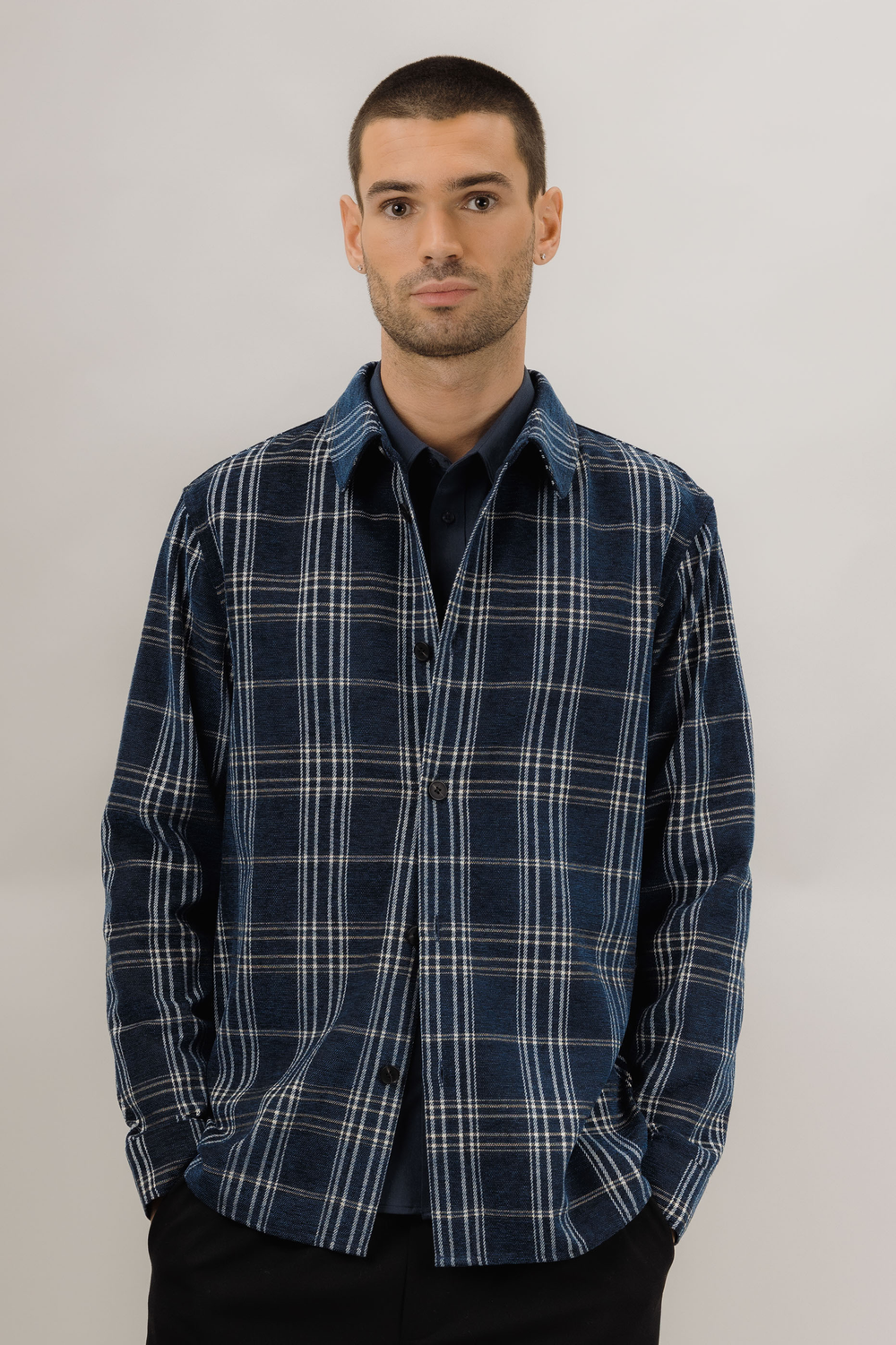 Urban Pioneers Male Otis LS Shirt SHIRT NAVY MULTI