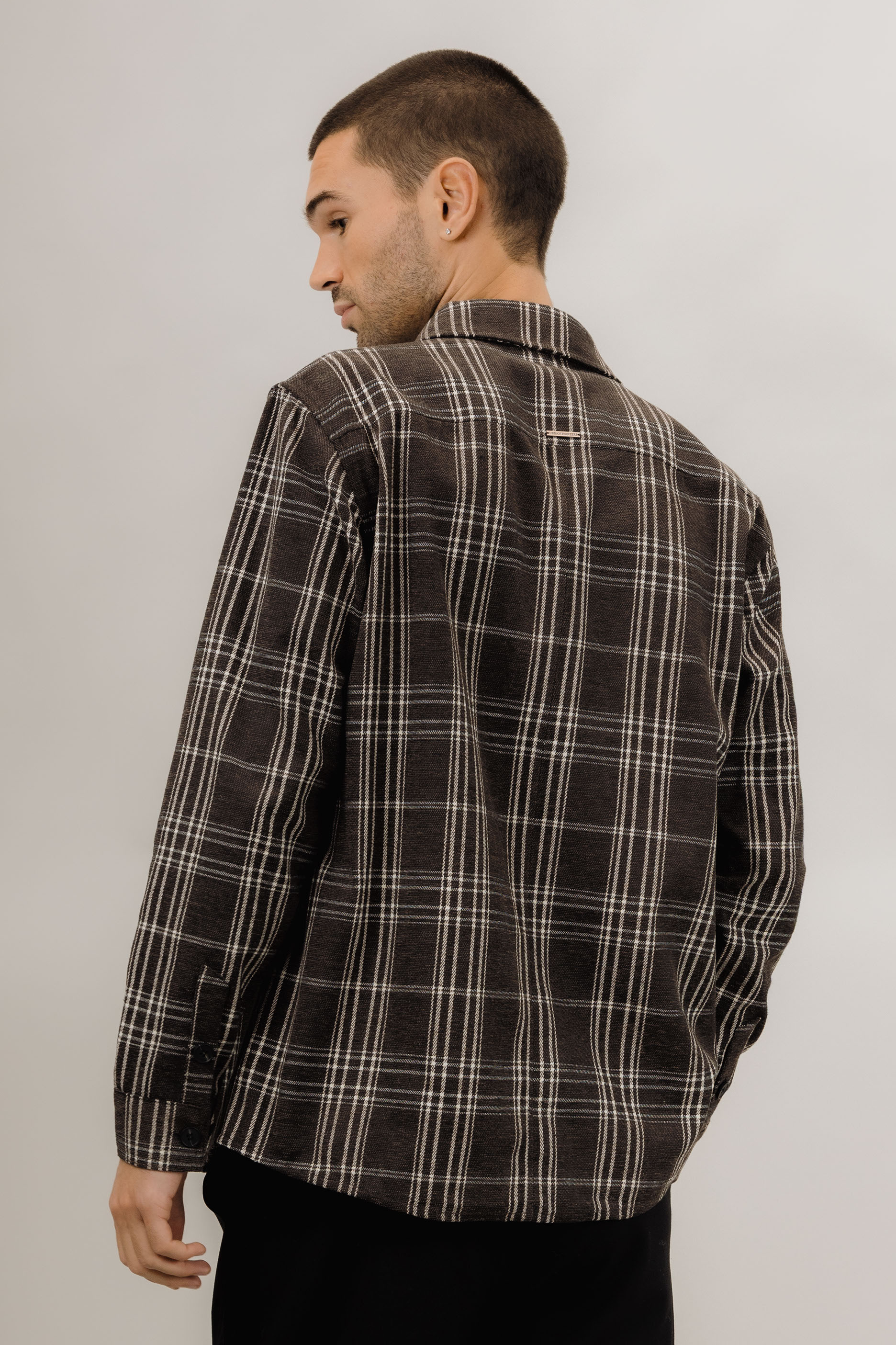 Urban Pioneers Male Otis LS Shirt SHIRT BROWN MULTI