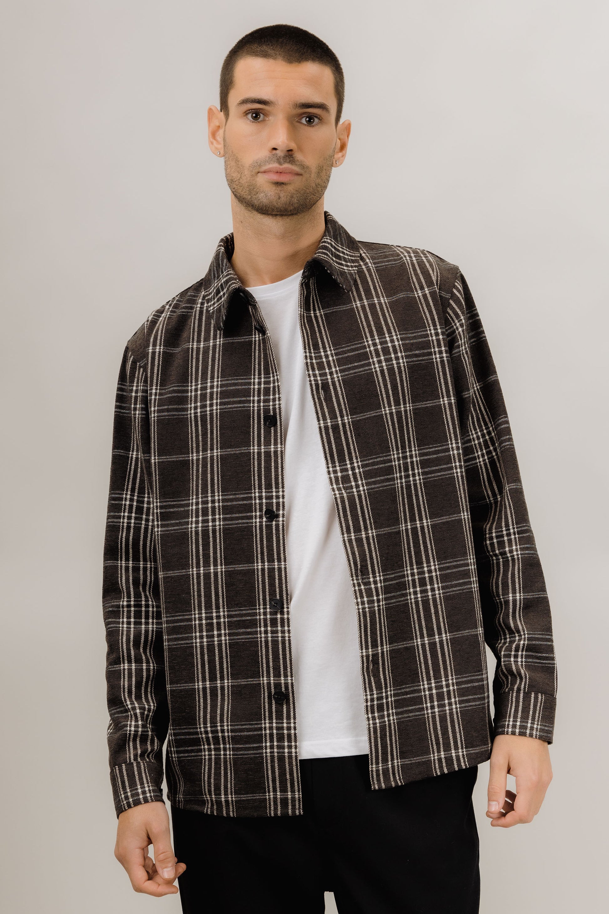 Urban Pioneers Male Otis LS Shirt SHIRT BROWN MULTI