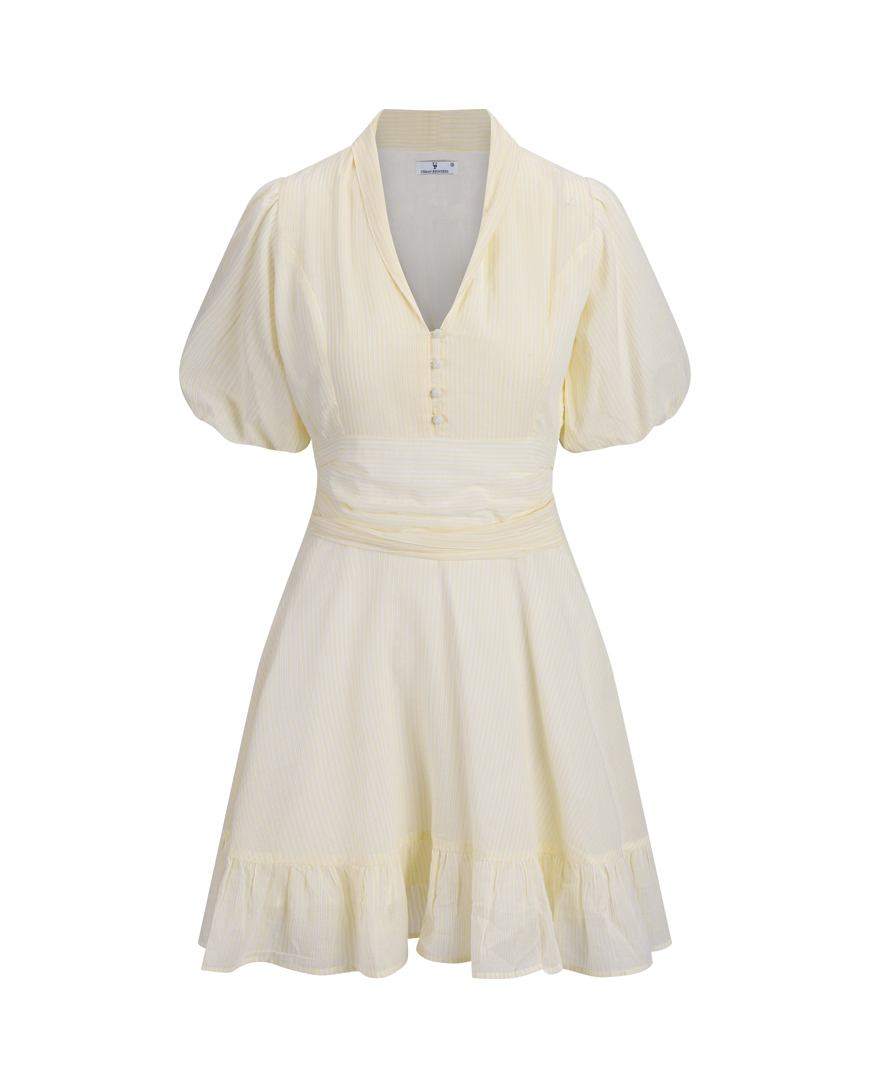 Urban Pioneers Female Papira Dress DRESS YELLOW STRIPES