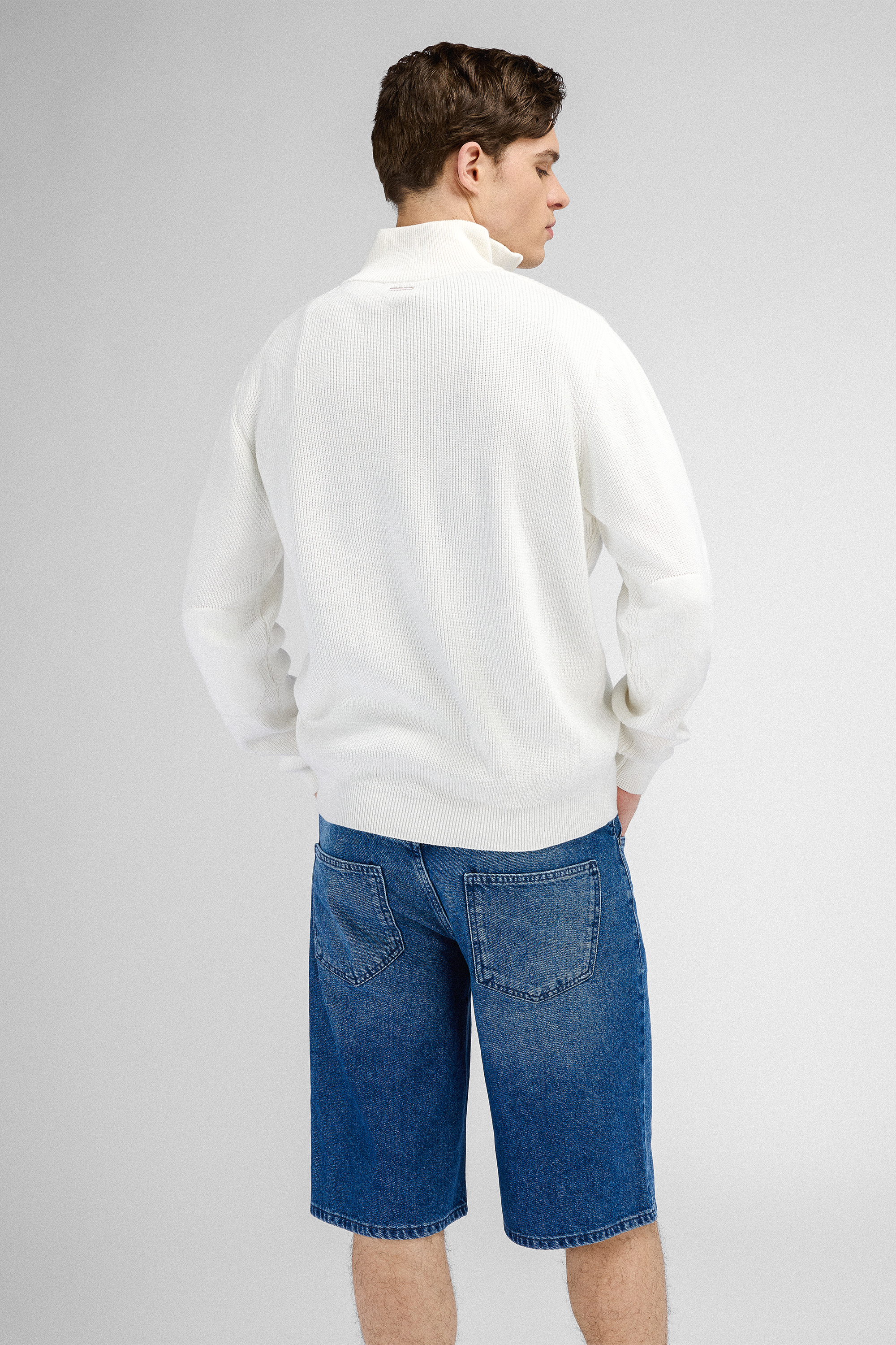 Urban Pioneers Male Pascal half-zip SWEATER CREAM