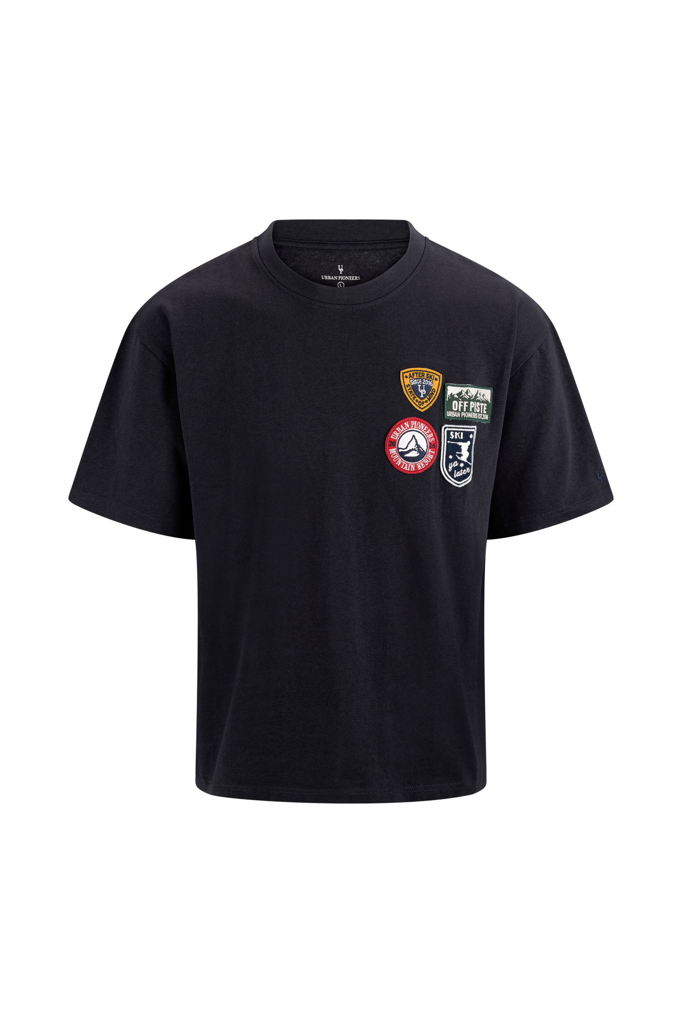 Urban Pioneers Male Patches Tee T-SHIRT DARK NAVY