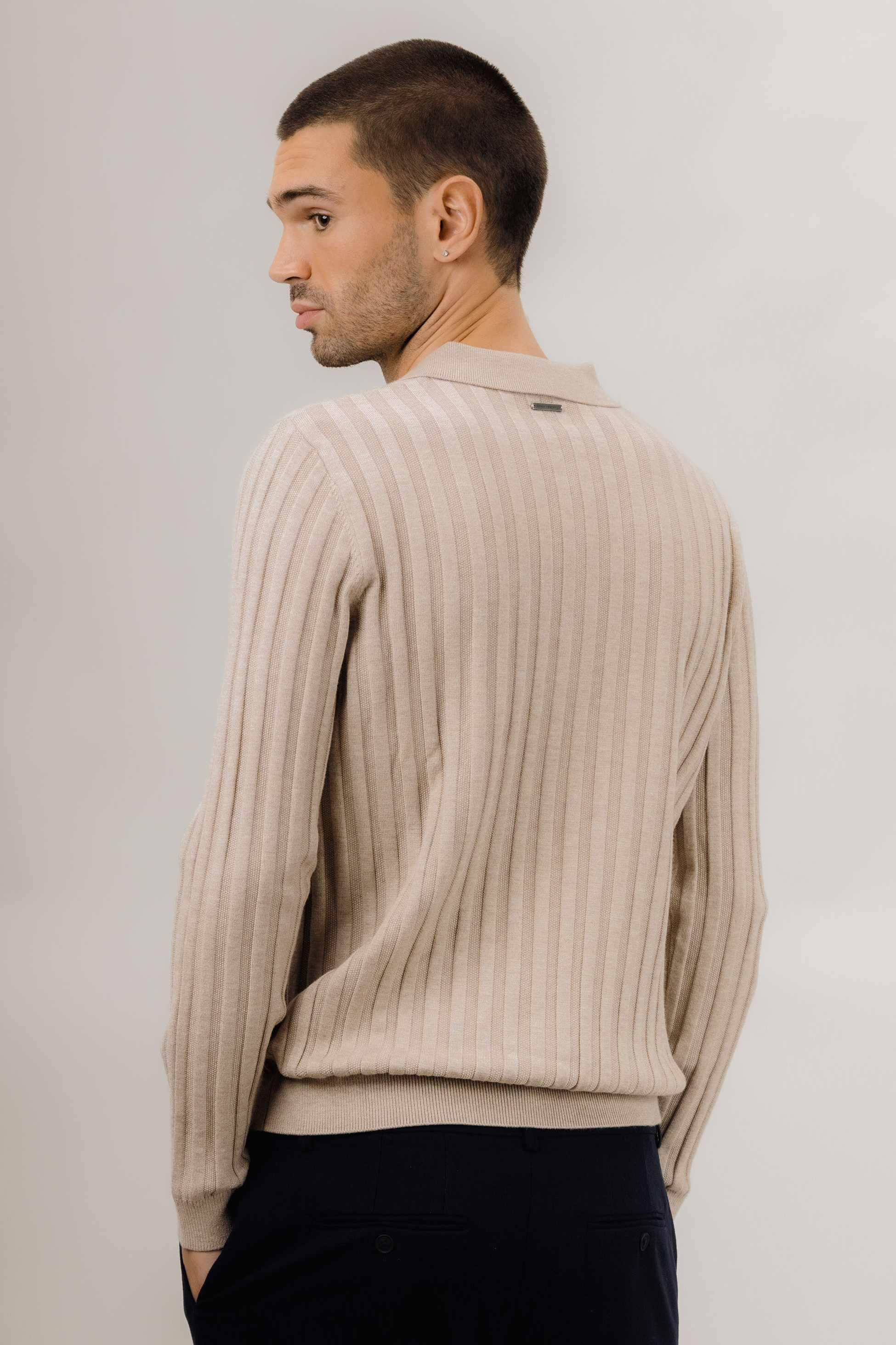 Urban Pioneers Male Phillip Half-zip SWEATER LIGHT SAND
