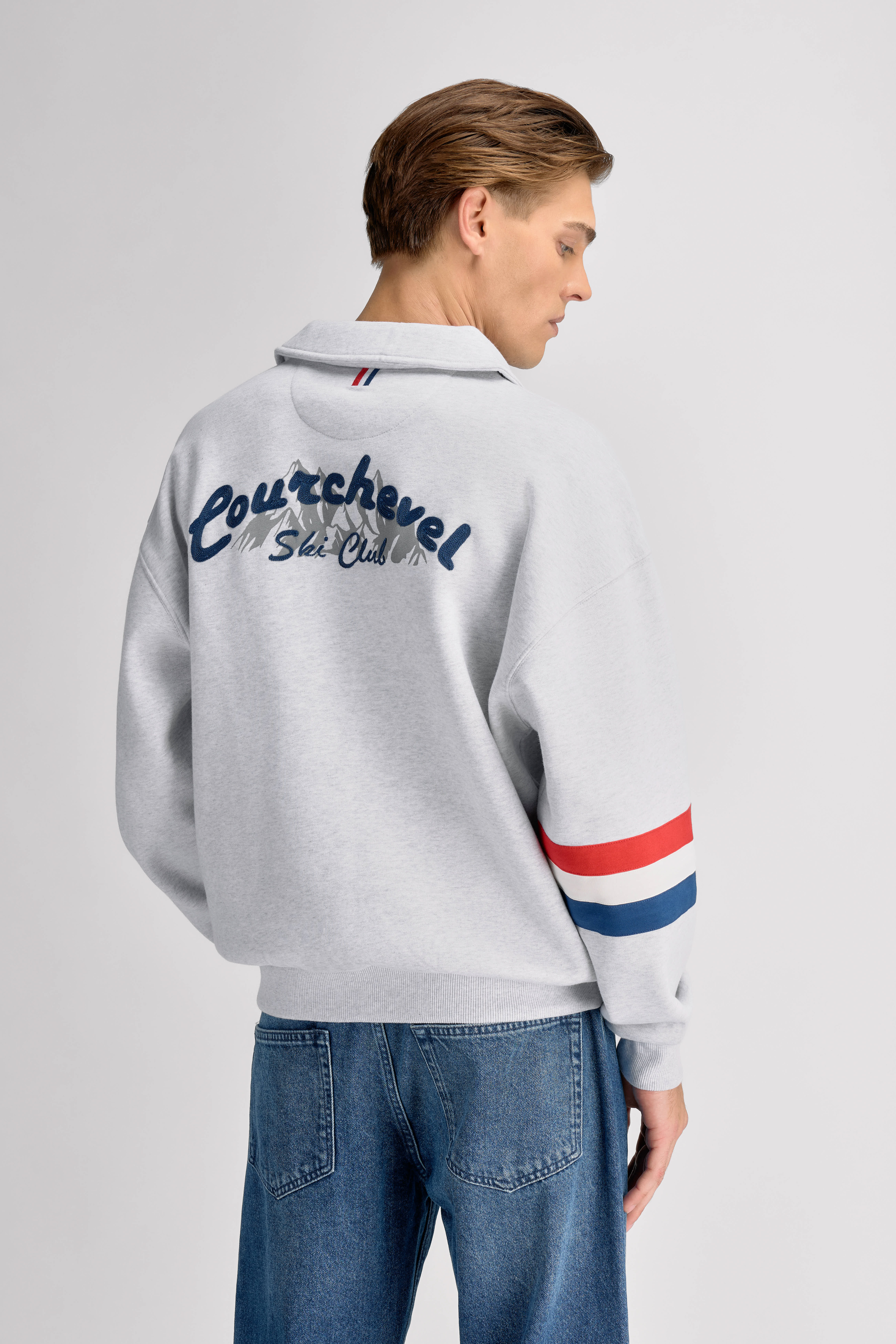 Urban Pioneers Male Pralong Half-Zip SWEATER GREY MELANGE