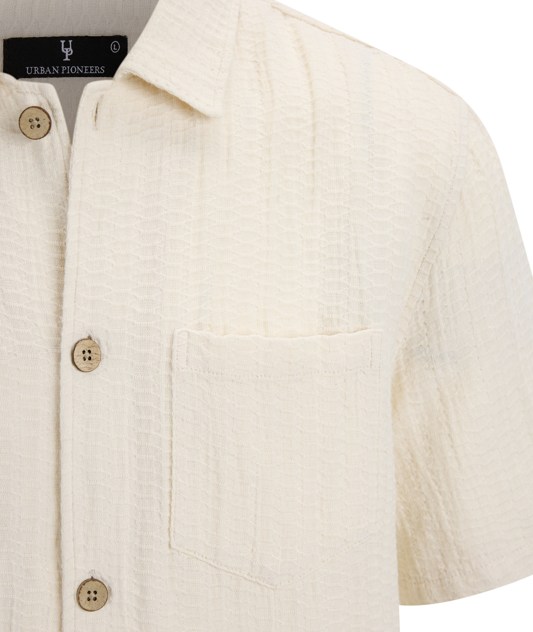 Urban Pioneers Male Reggie SS Shirt SS SHIRT CREAM