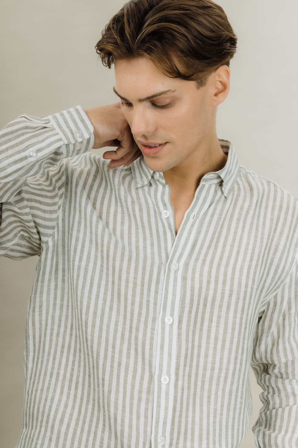 Urban Pioneers Male Renato LS Shirt SHIRT OLIVE