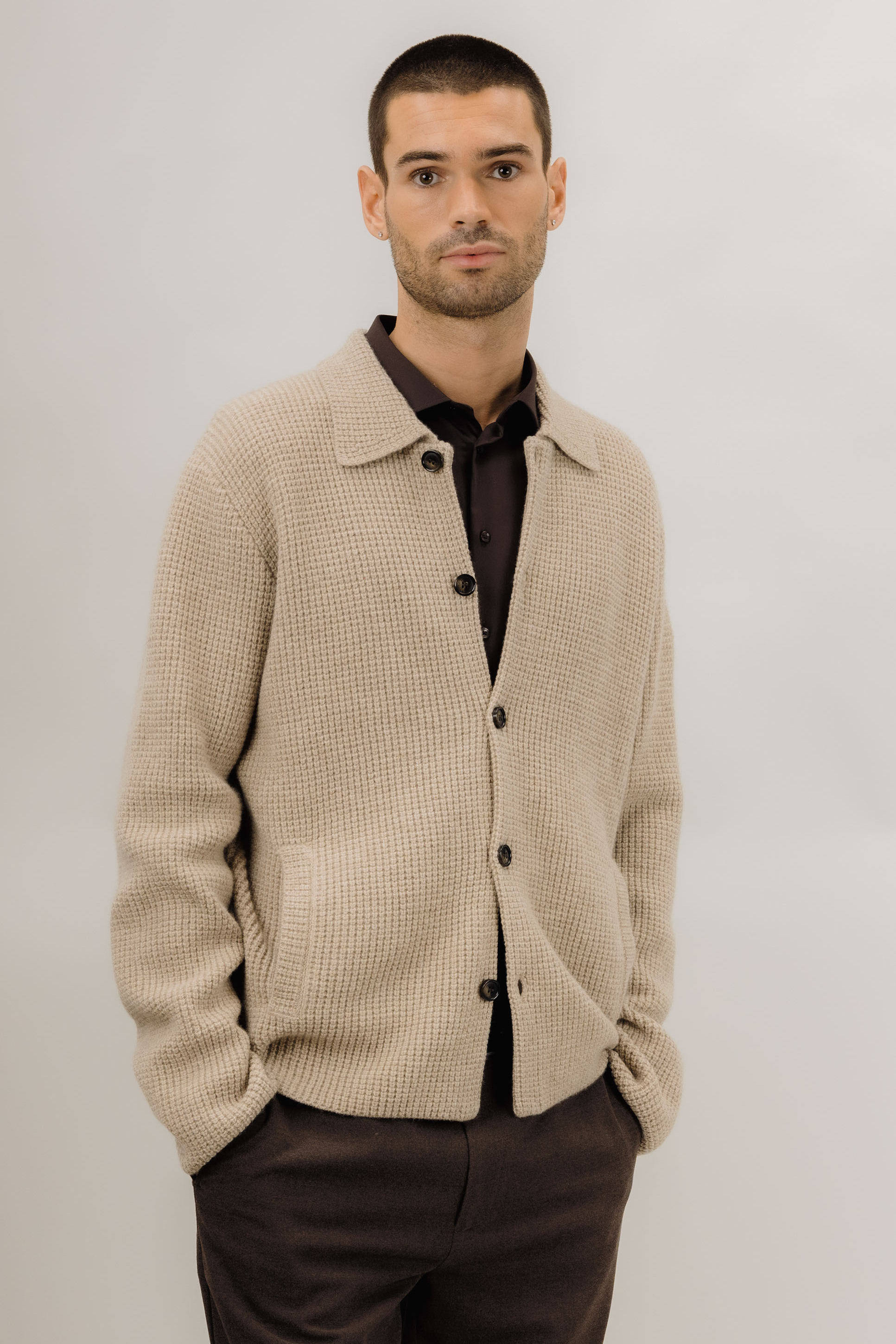 Urban Pioneers Male Reuben Cardigan CARDIGAN SAND