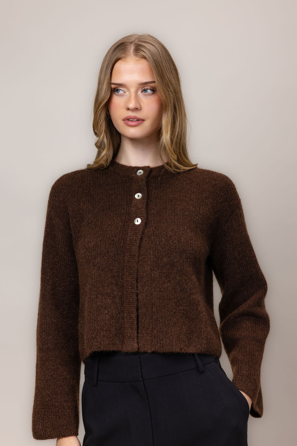 Urban Pioneers Female SANTINA CARDIGAN CARDIGAN CHOCOLATE
