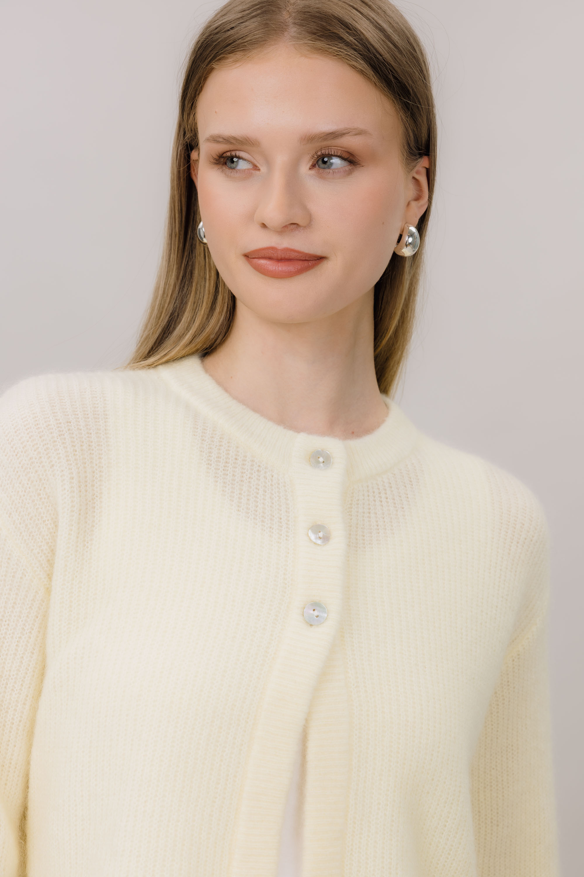 Urban Pioneers Female SANTINA CARDIGAN CARDIGAN PASTEL YELLOW