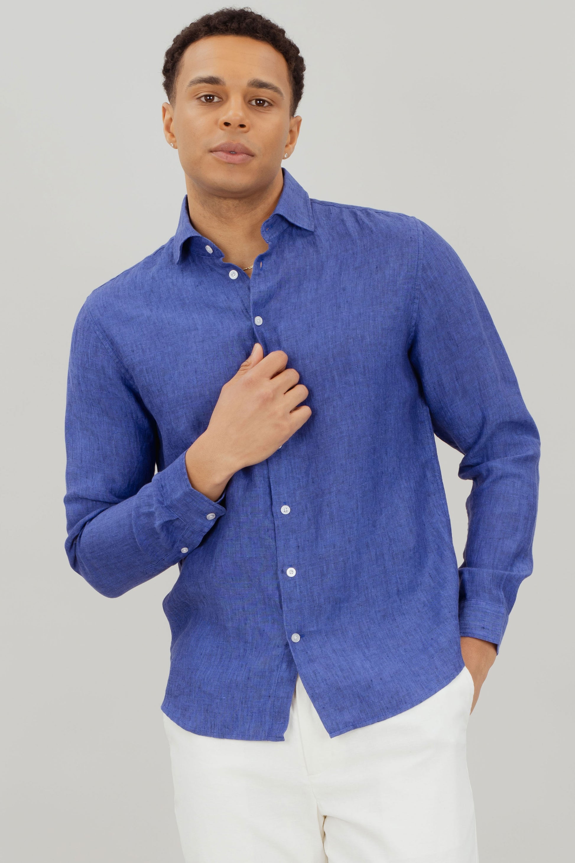 Salvatore LS Shirt Blue