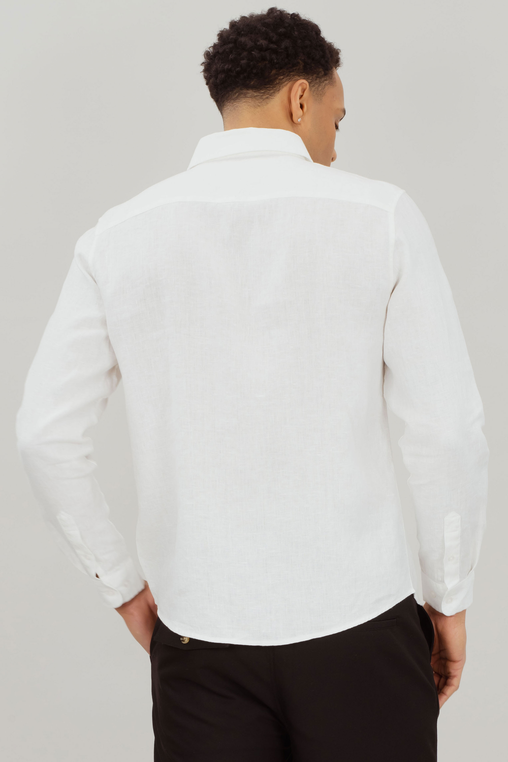 Urban Pioneers Male Salvatore LS SHIRT WHITE