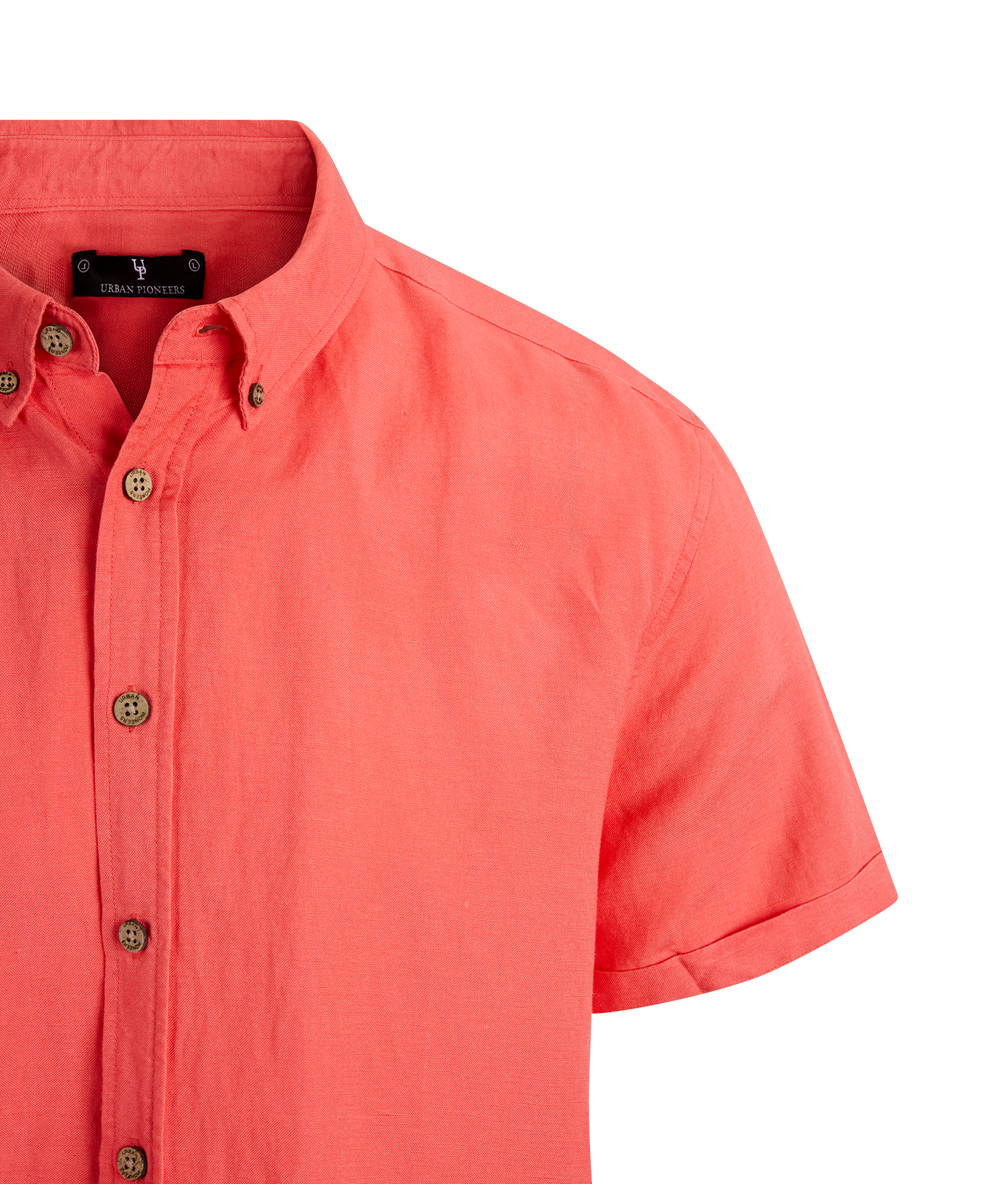 Urban Pioneers Male Stephan SS Shirt SS SHIRT WASHED RED
