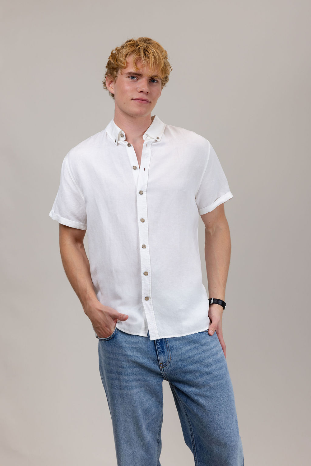 Urban Pioneers Male Stephan SS Shirt SS SHIRT WHITE