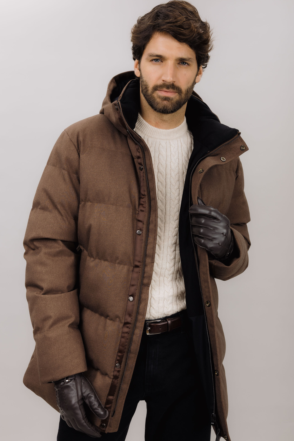 Urban Pioneers Male Sterling Padded Parka JACKET MID BROWN