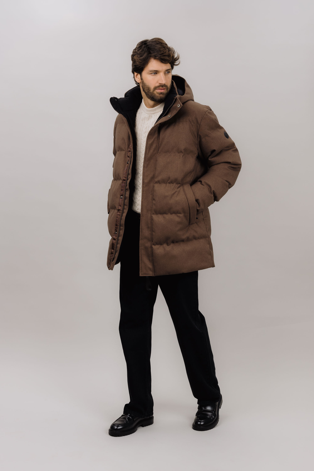 Urban Pioneers Male Sterling Padded Parka JACKET MID BROWN