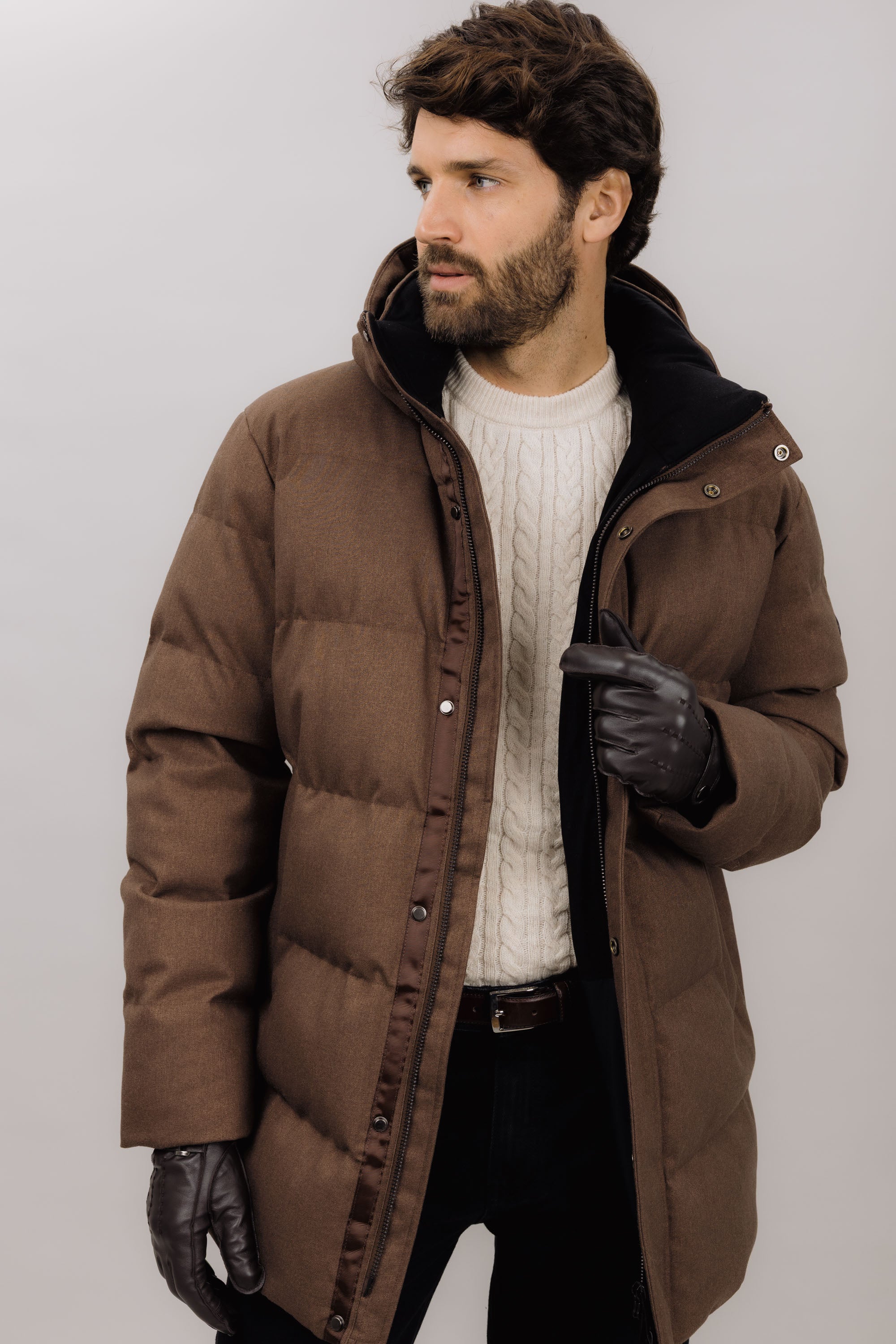 Urban Pioneers Male Sterling Padded Parka JACKET MID BROWN