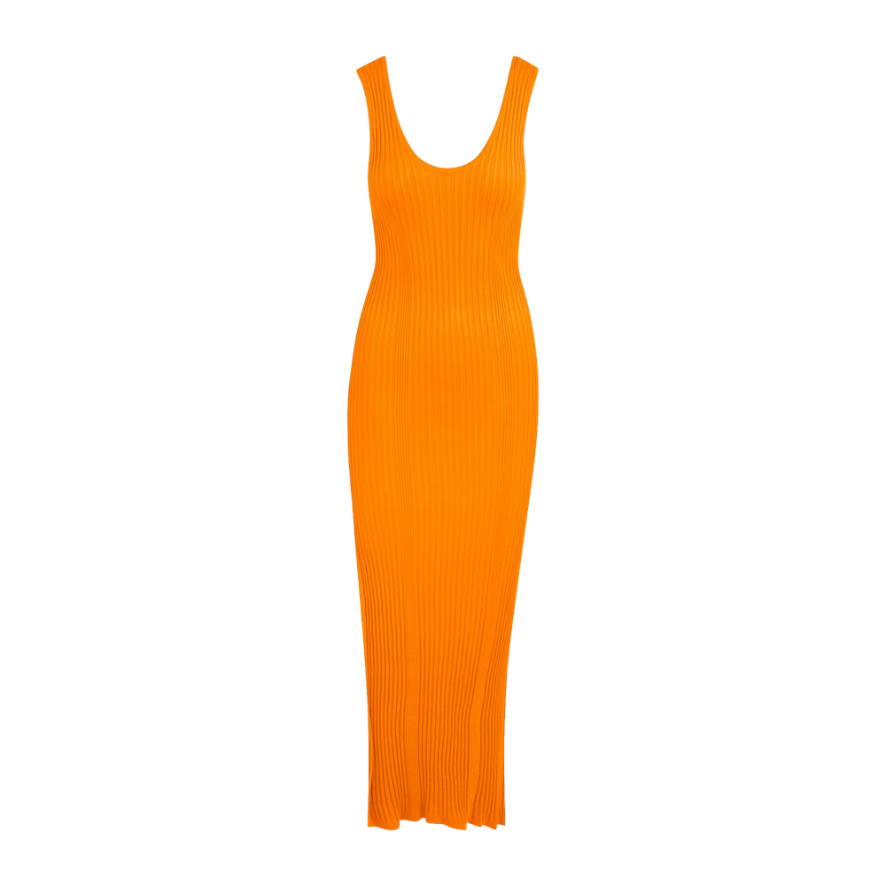 Urban Pioneers Female Stine midi DRESS BRIGHT ORANGE