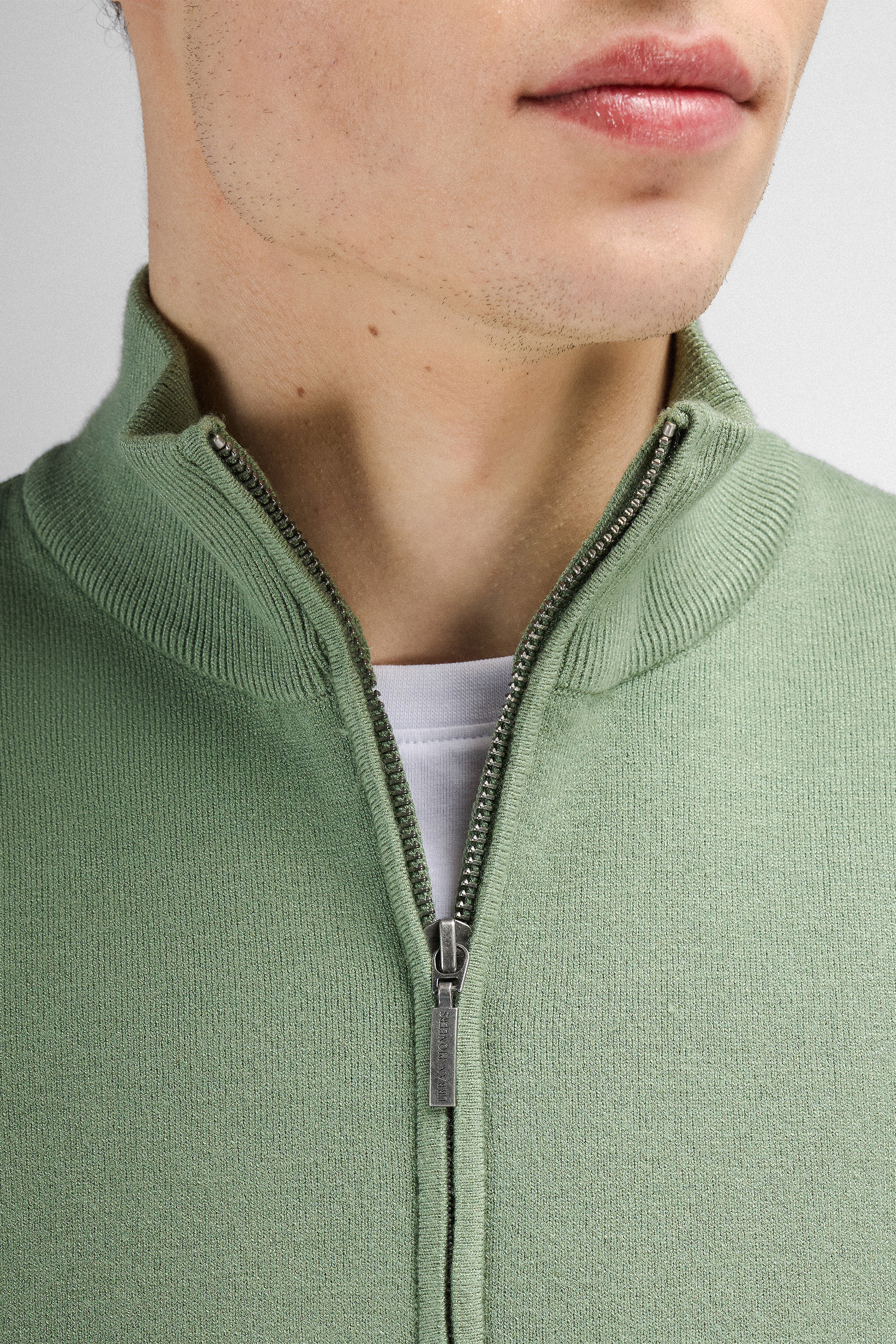 Urban Pioneers Male Succa Half-zip SWEATER HEDGE GREEN