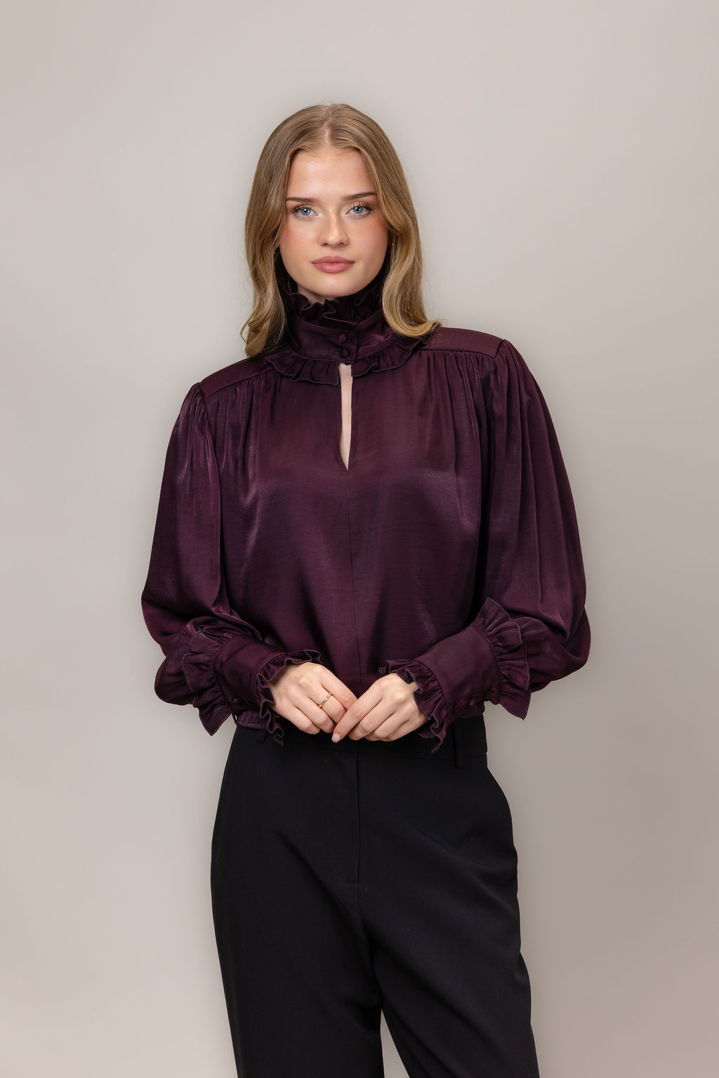 Urban Pioneers Female Sunita Blouse BLOUSE DEEP CHERRY