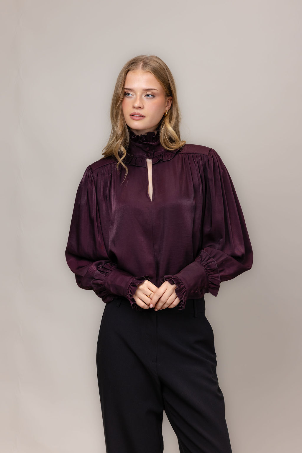 Urban Pioneers Female Sunita Blouse BLOUSE DEEP CHERRY