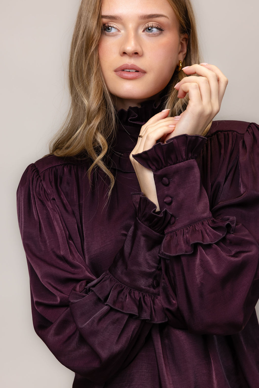 Urban Pioneers Female Sunita Blouse BLOUSE DEEP CHERRY
